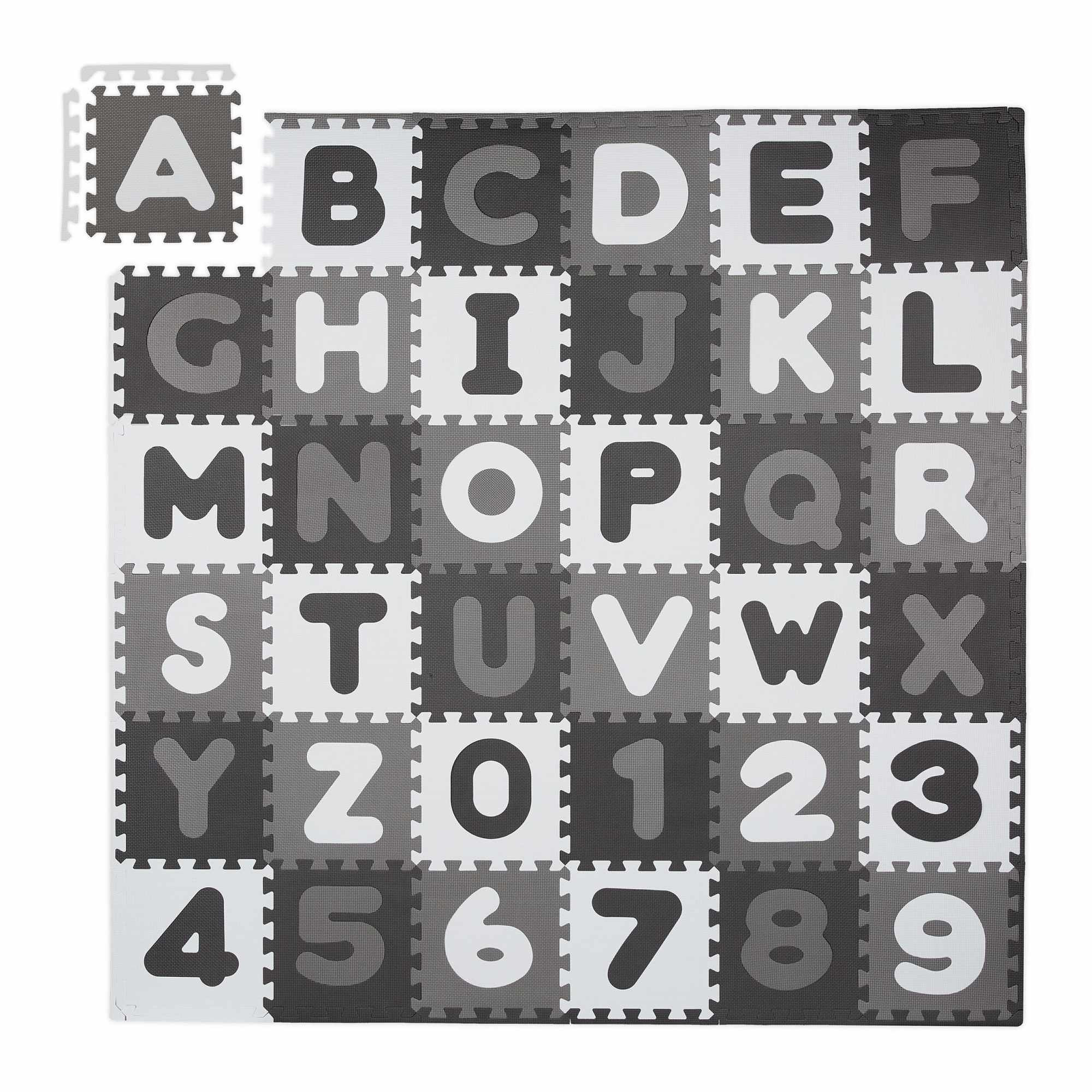 Tappetino puzzle con ABC e numeri