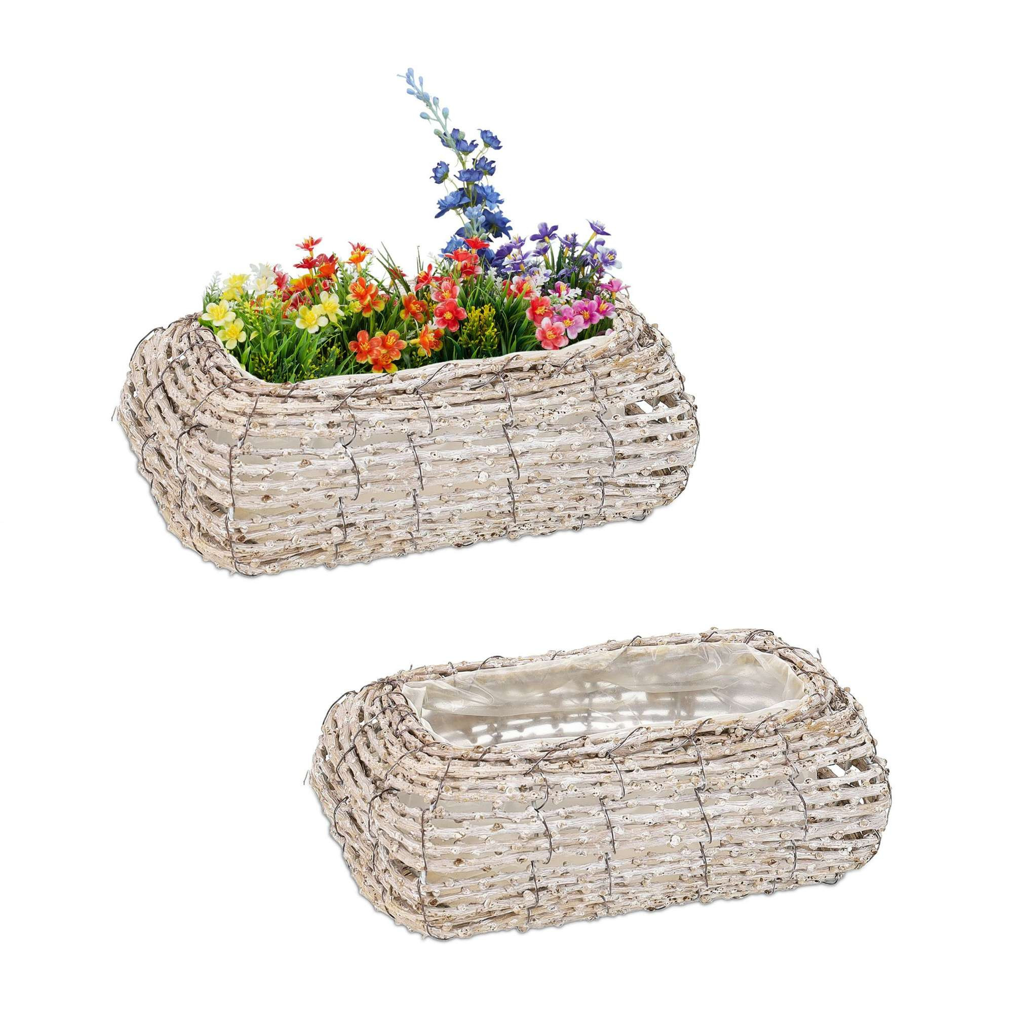Gebogen bloempot - set van 2