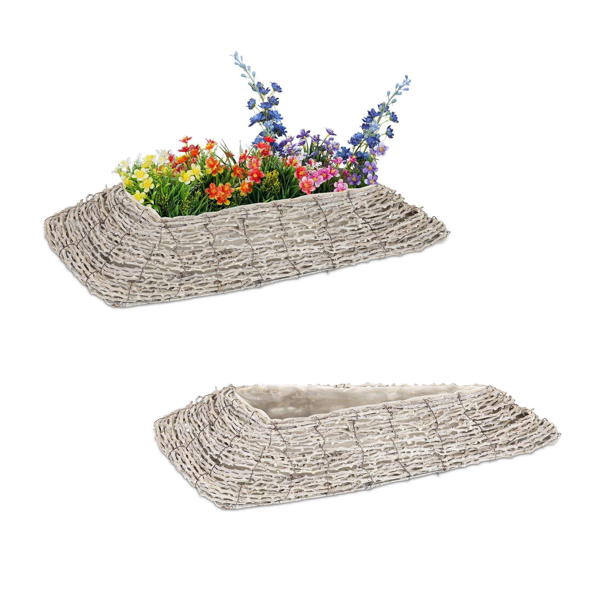 Vaso triangular para flores - conjunto de 2
