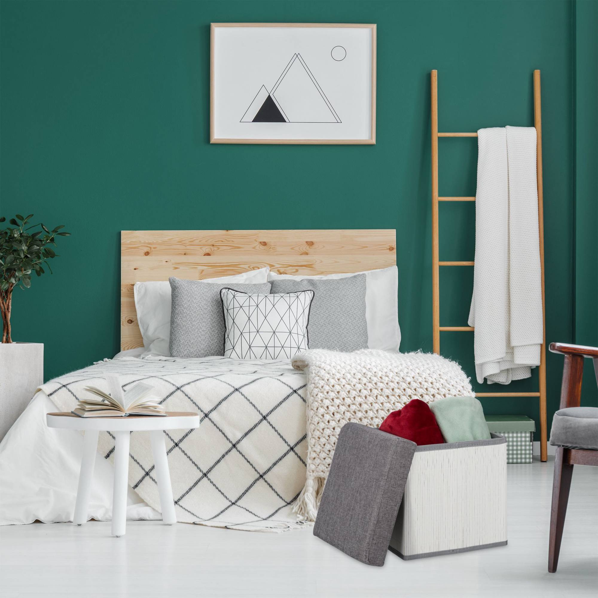 Palette blanche avec espace de rangement