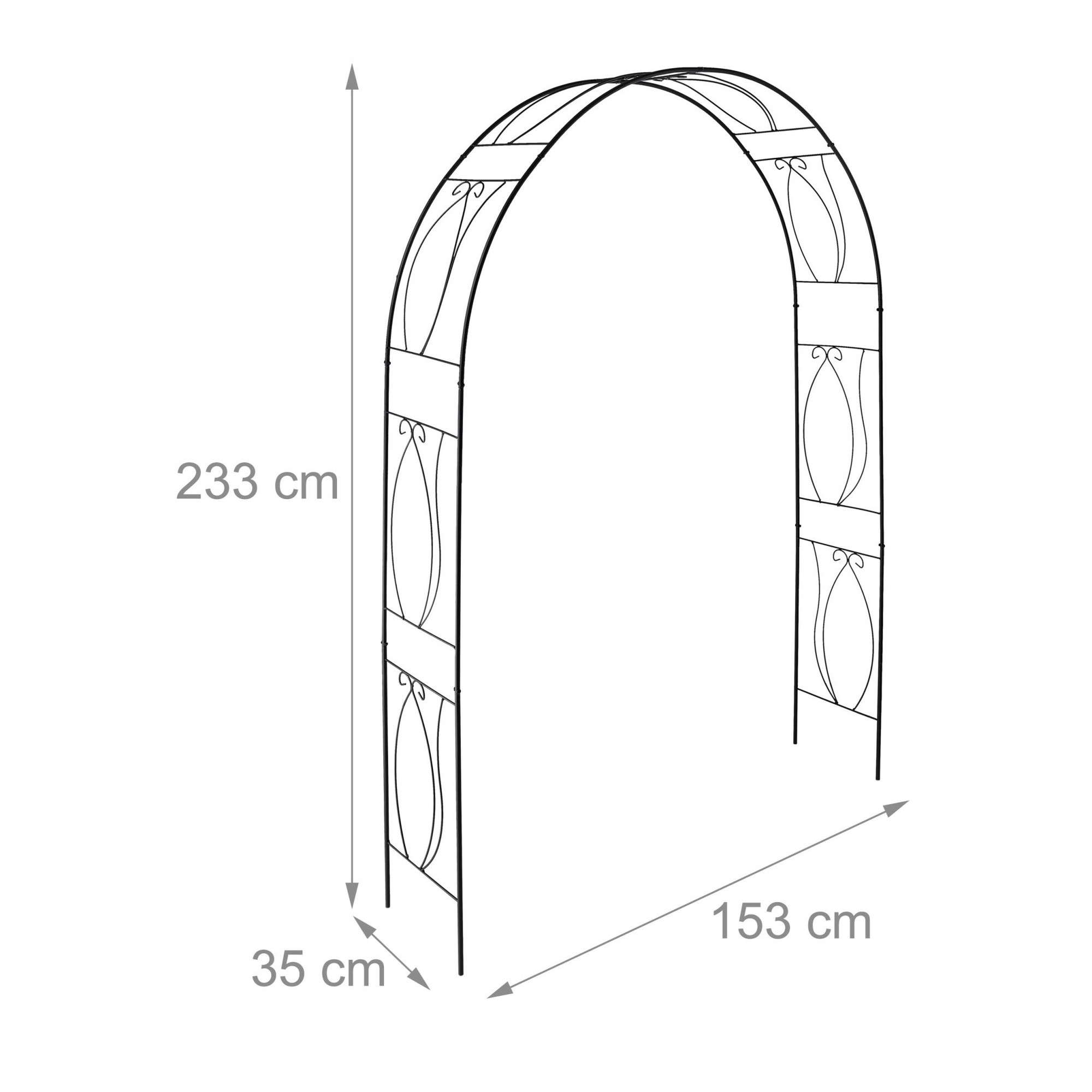 Arche de roses noires