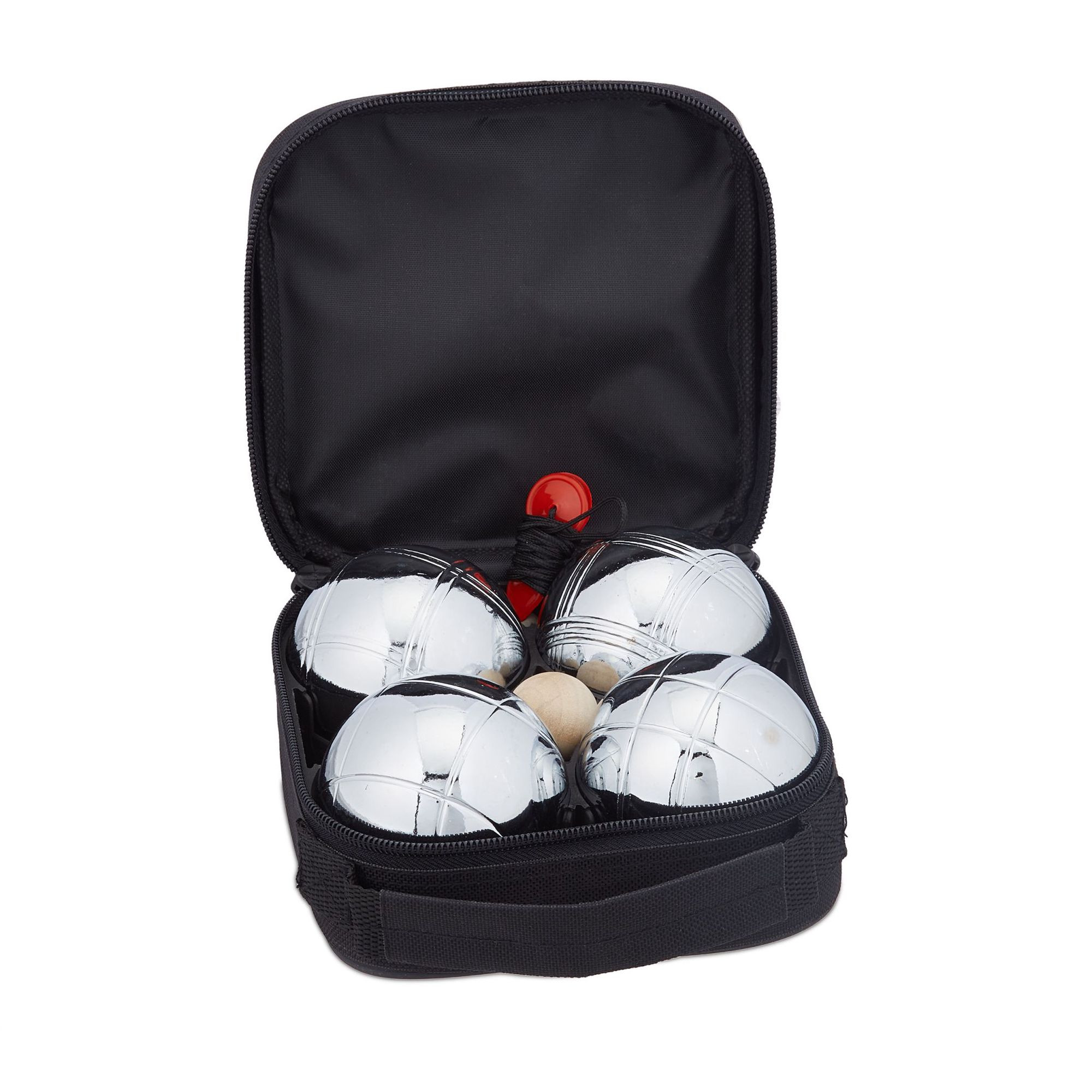 4 boules de pétanque dans un ensemble