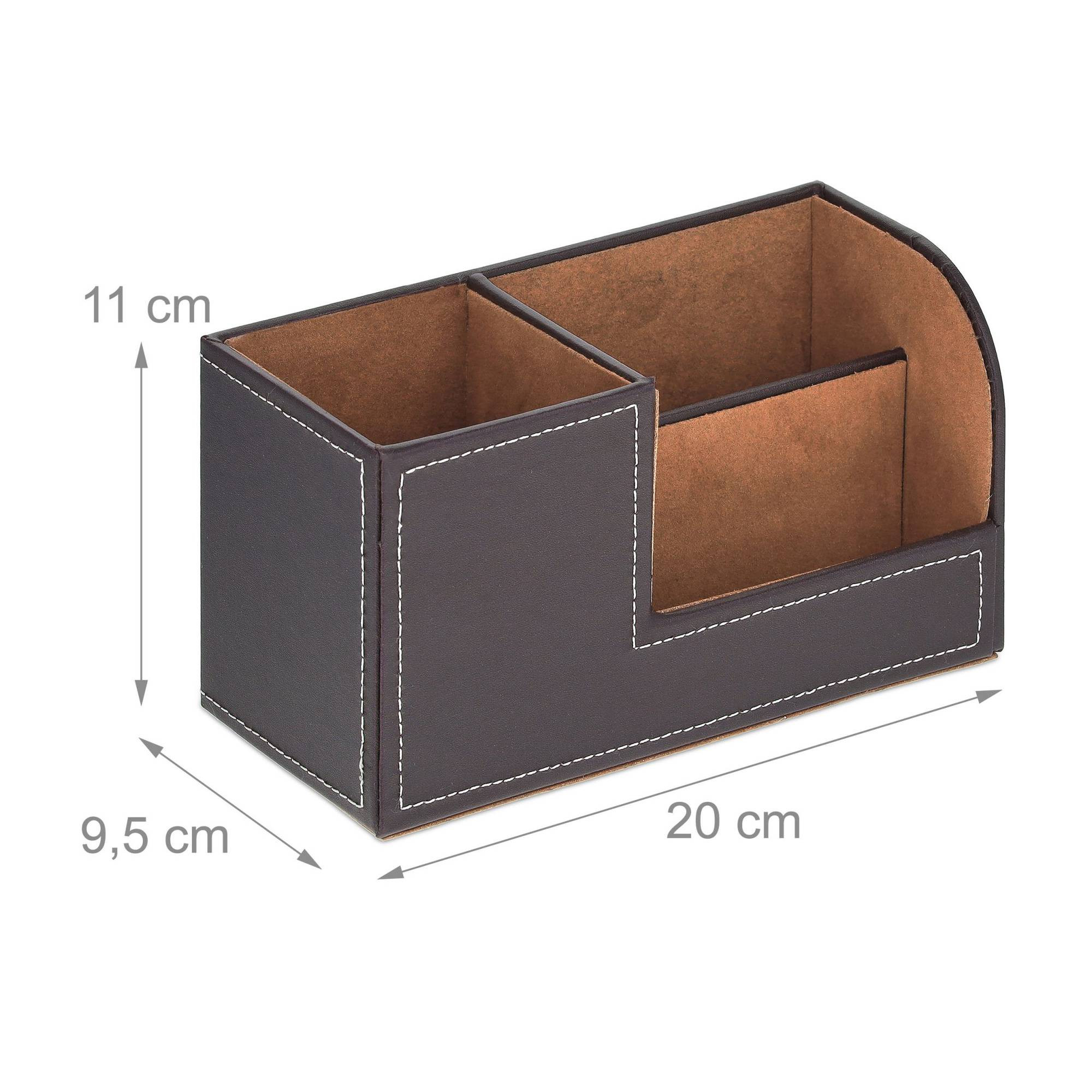 Desk organizer artificial leather