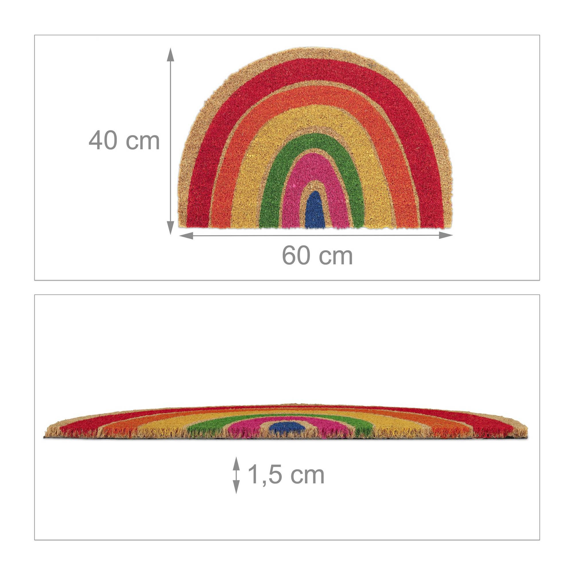 Zerbino in cocco arcobaleno