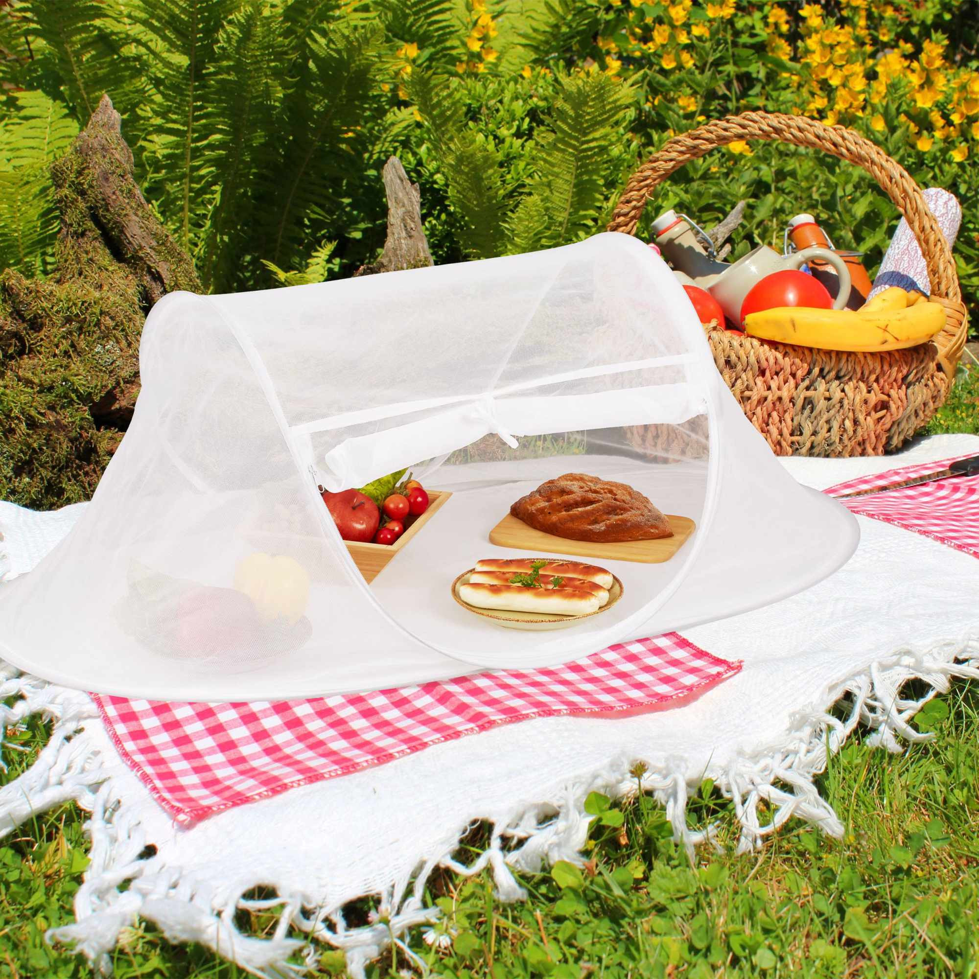 Capot de vol pour aliments blanc