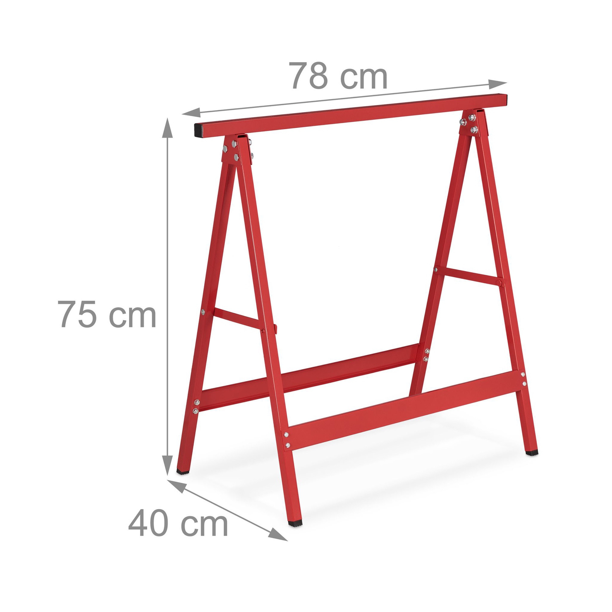 Klappständer, 2er-Set in Rot