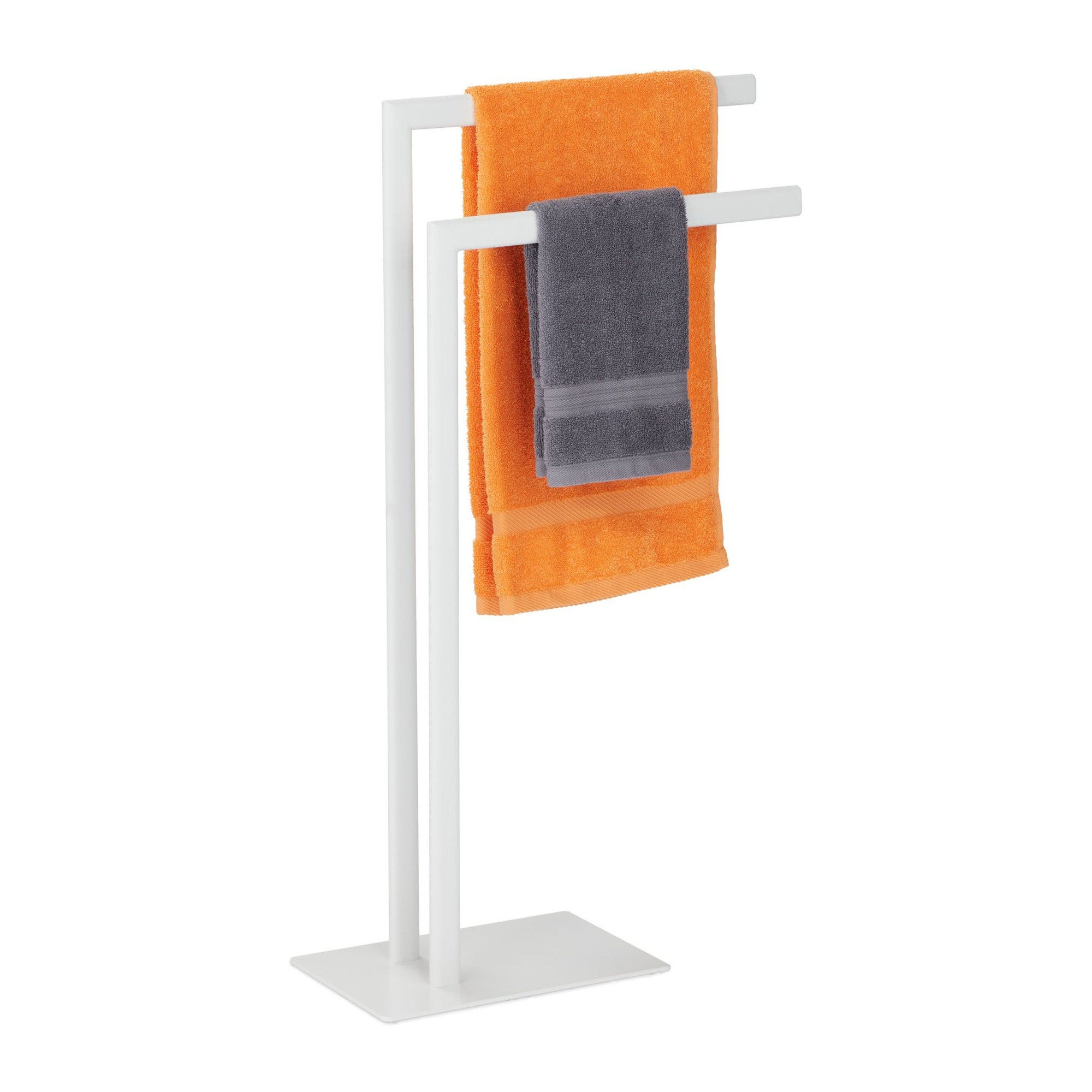 Cabide de toalhas 2 fechos branco