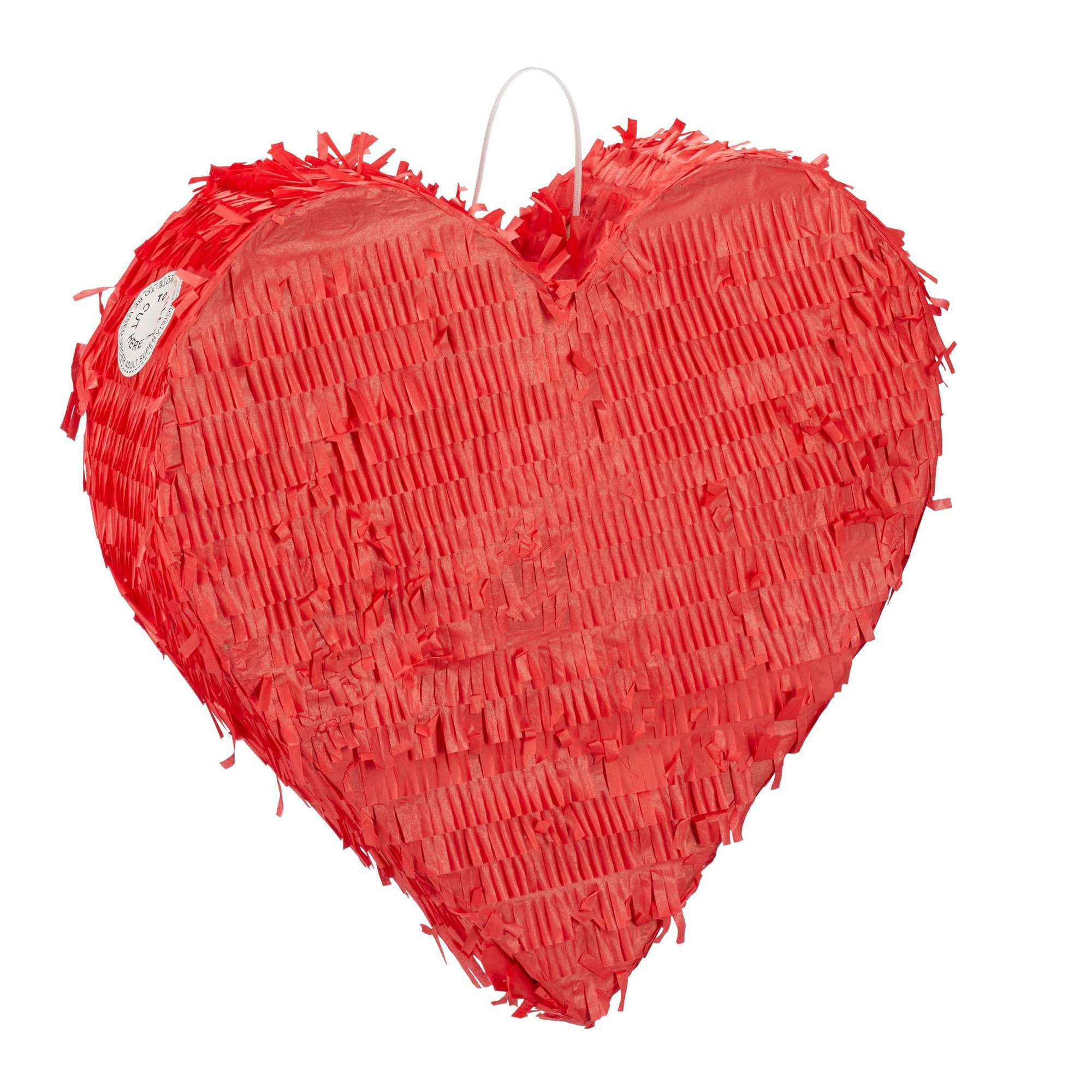 Rote herzförmige Pinata