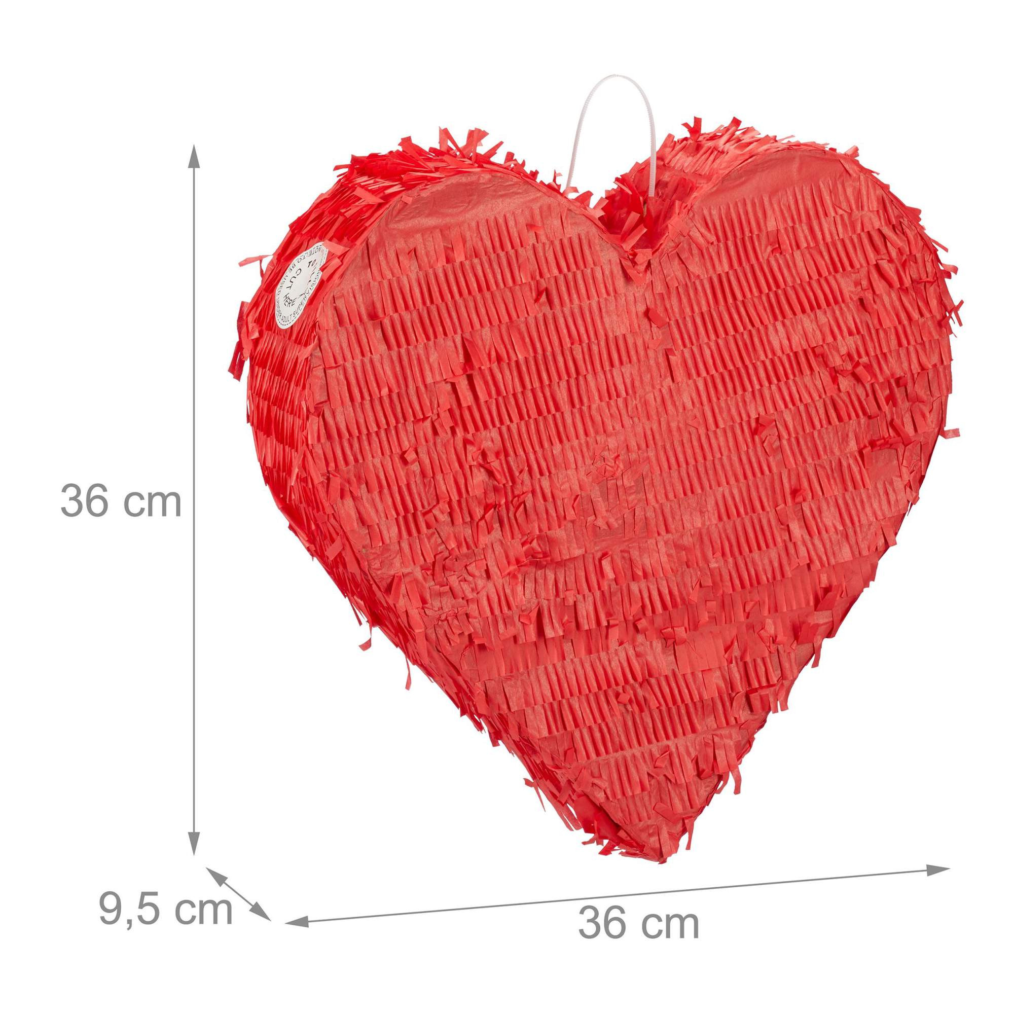 Rote herzförmige Pinata