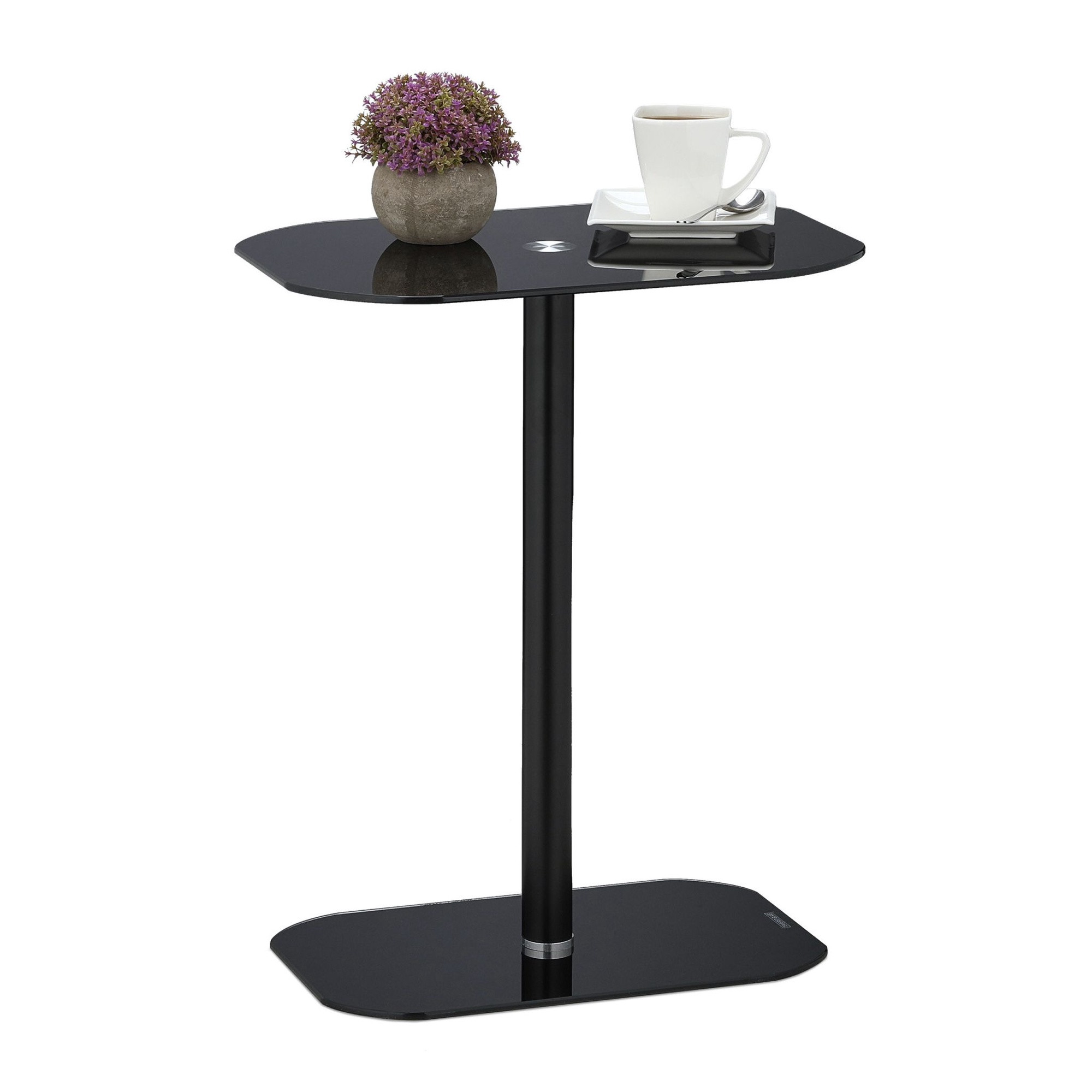 Black side table Glass