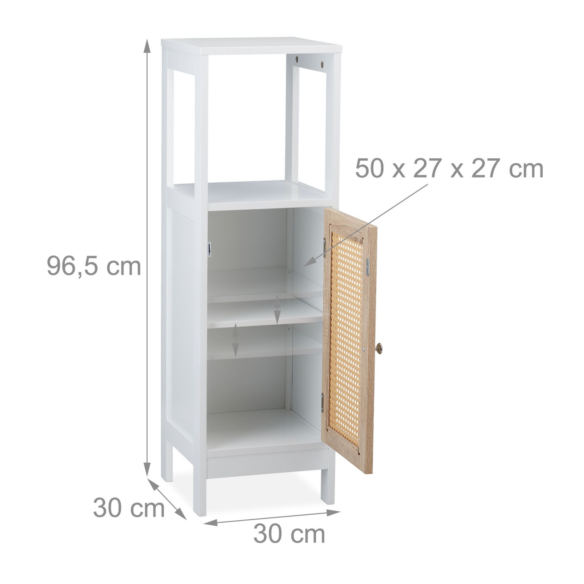 Meuble de salle de bain à 3 compartiments