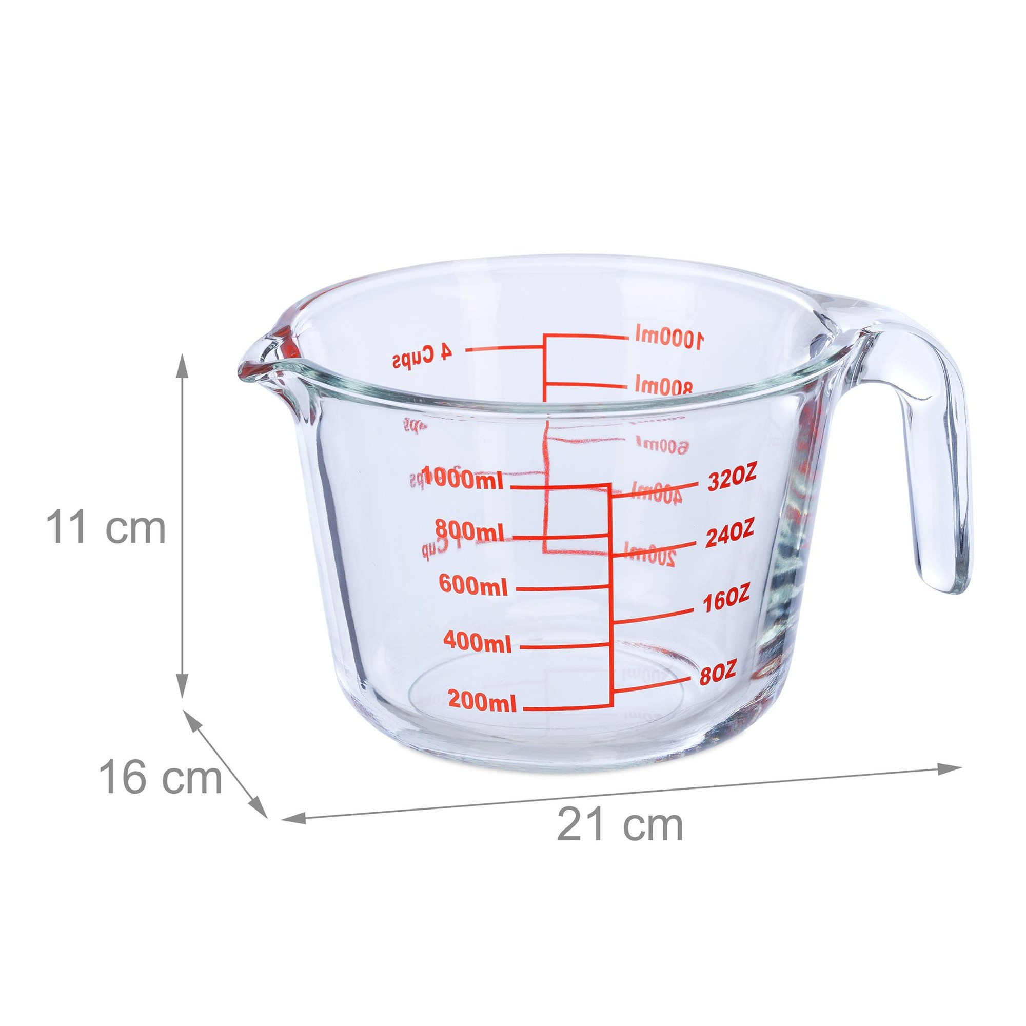 Messbecher aus Glas 1000 ml