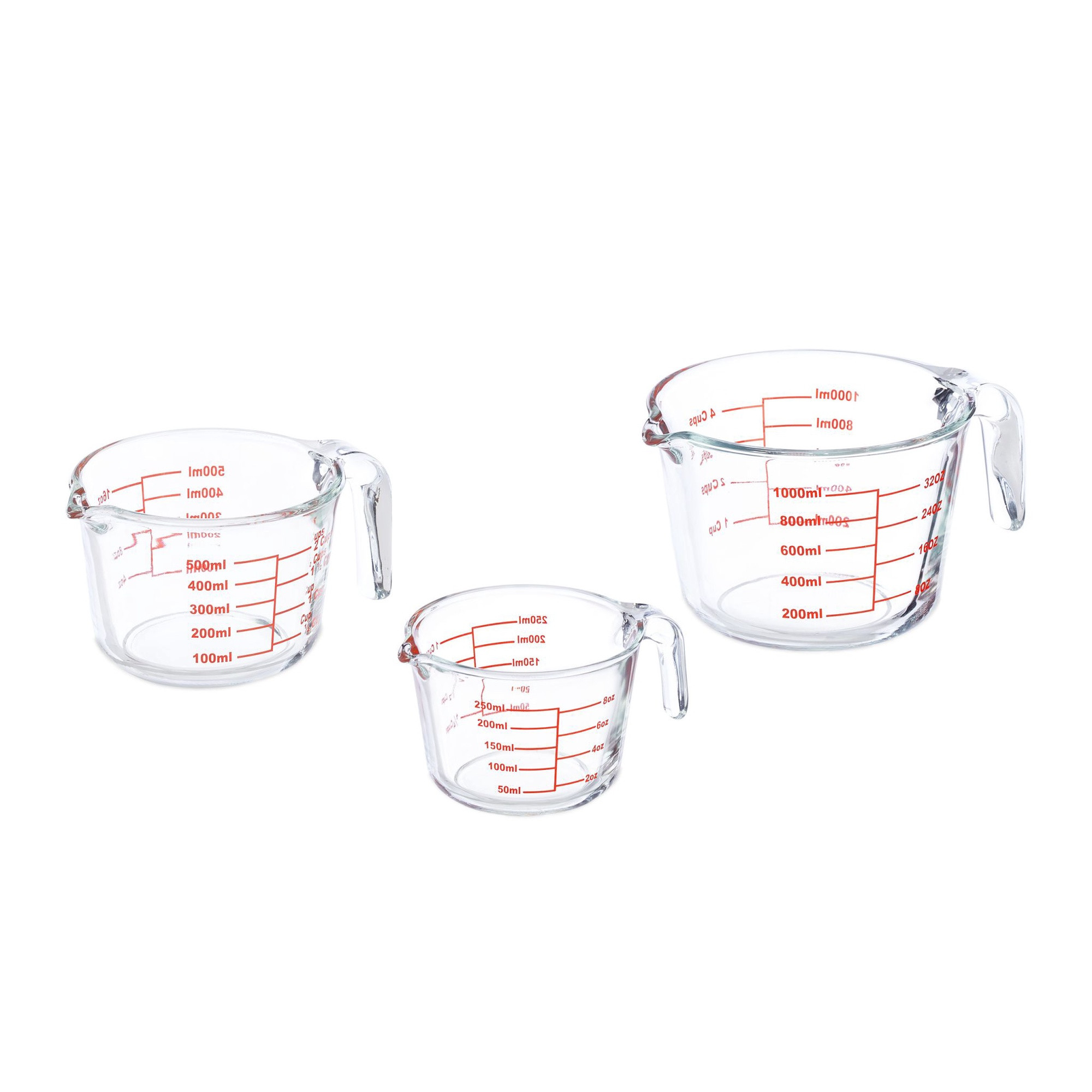 Glasmessbecher 3er-Set