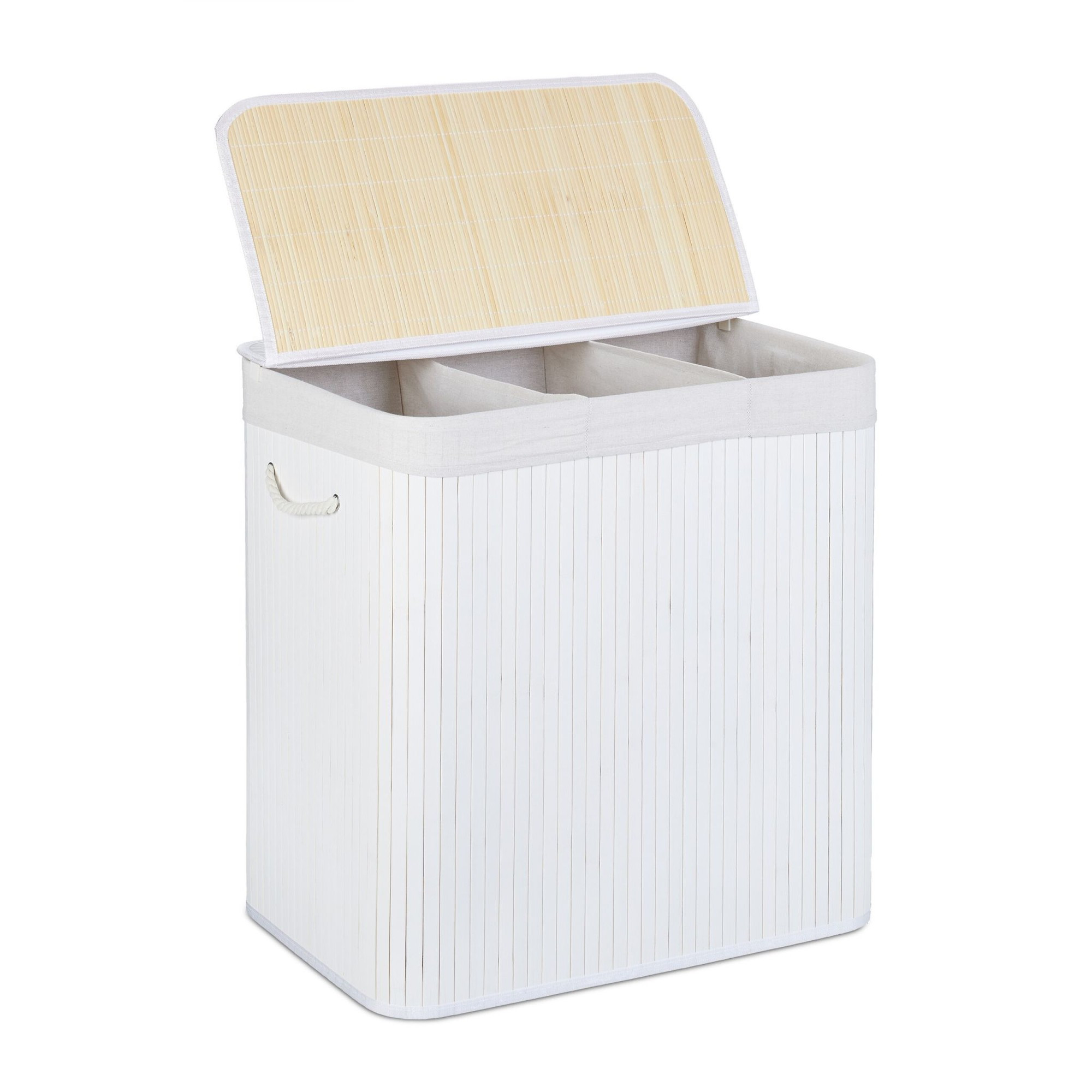 Wasmand in bamboe 3 compartimenten