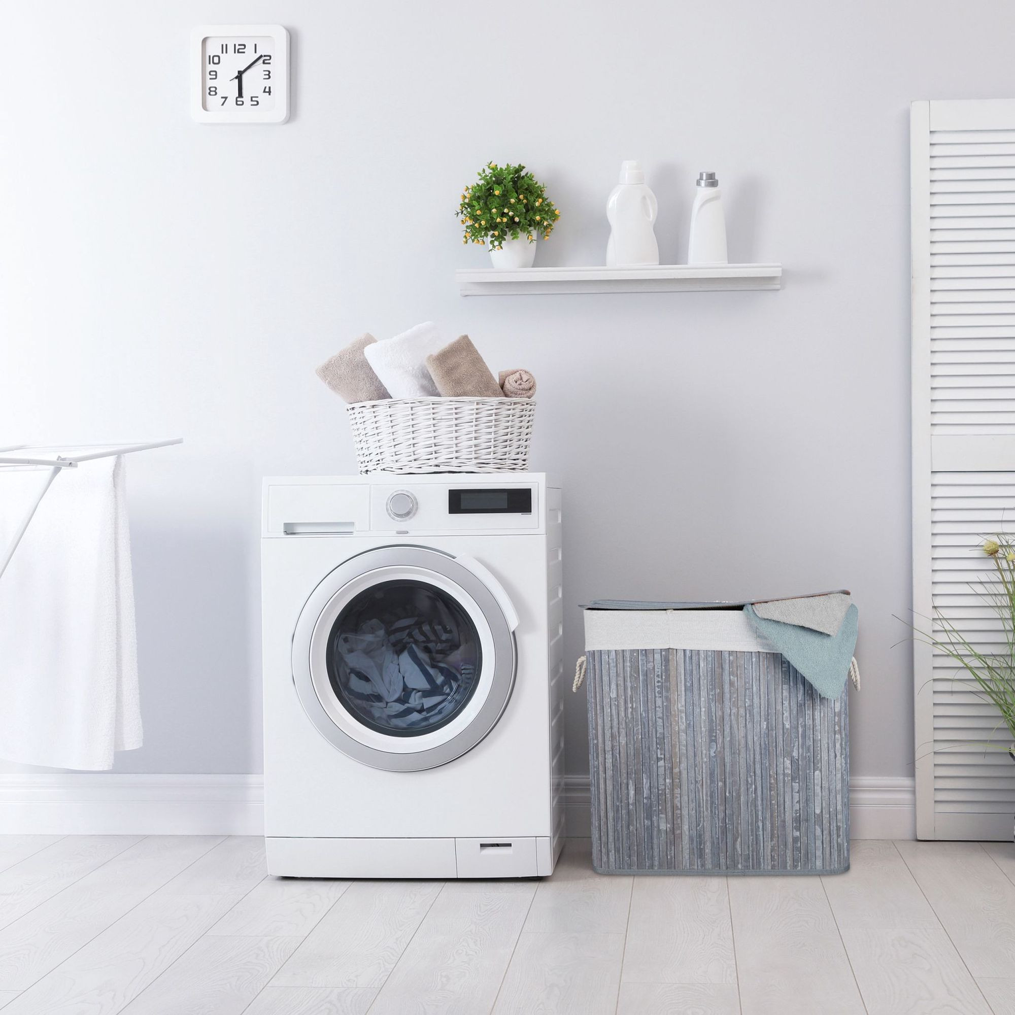 Wasmand in bamboe 3 compartimenten