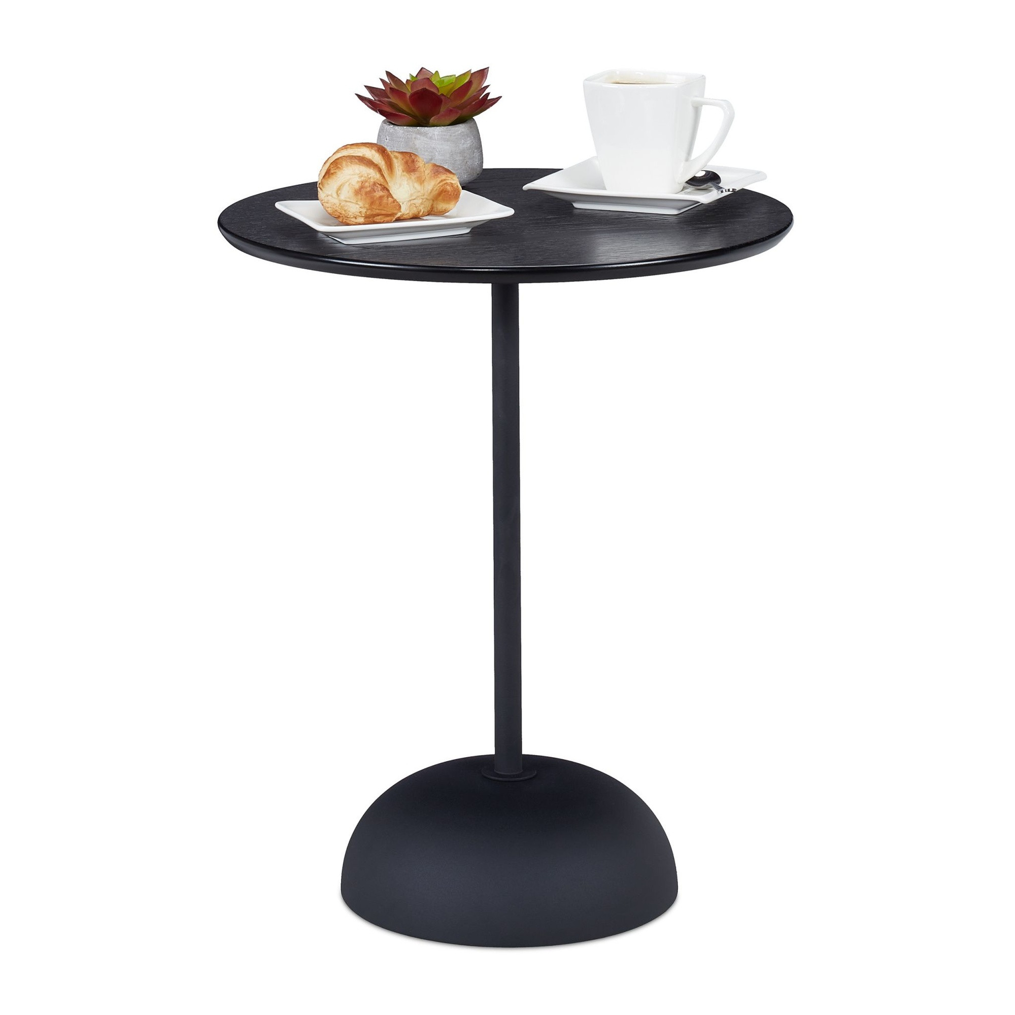 Table d'appoint ronde en noir