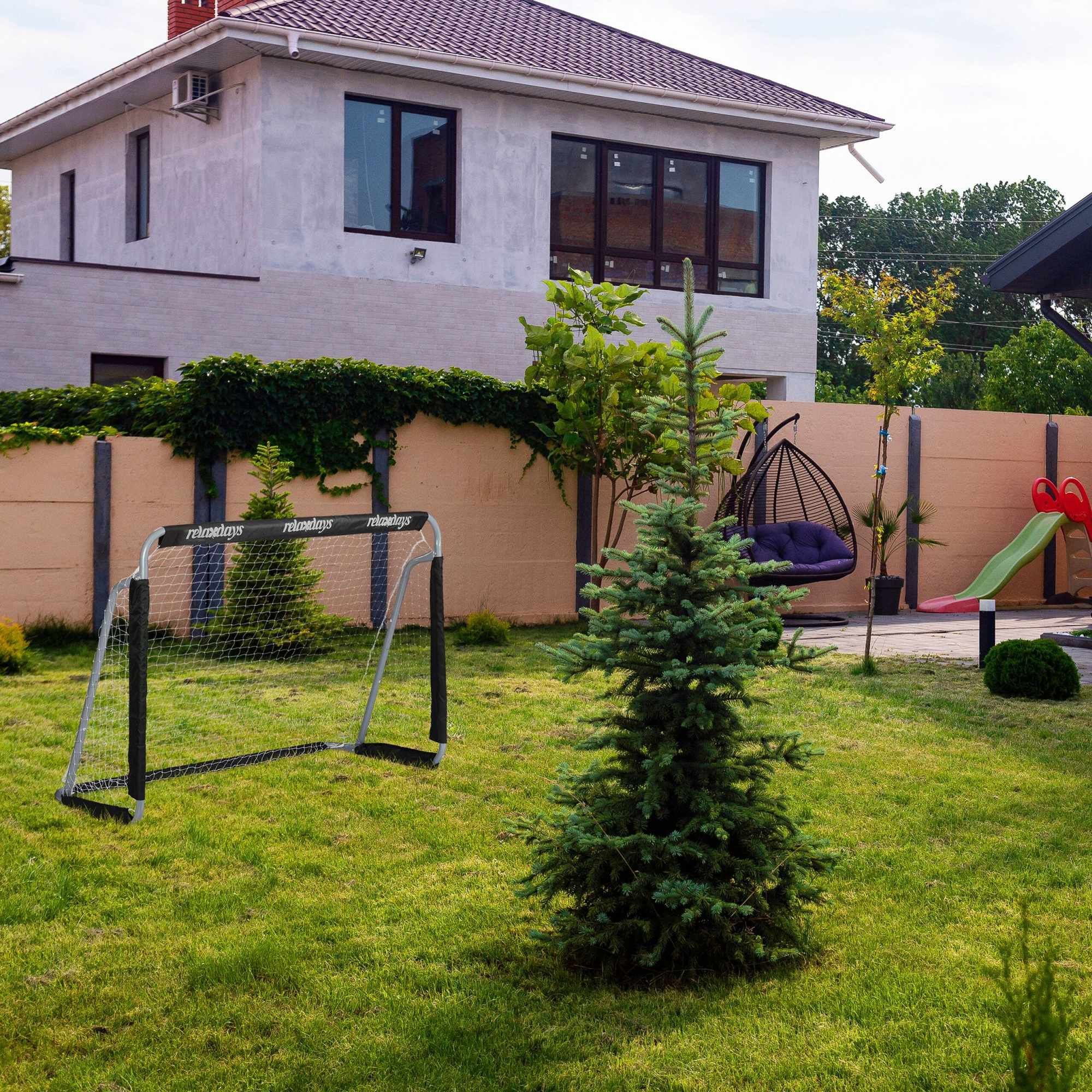 2 porte da calcio nere