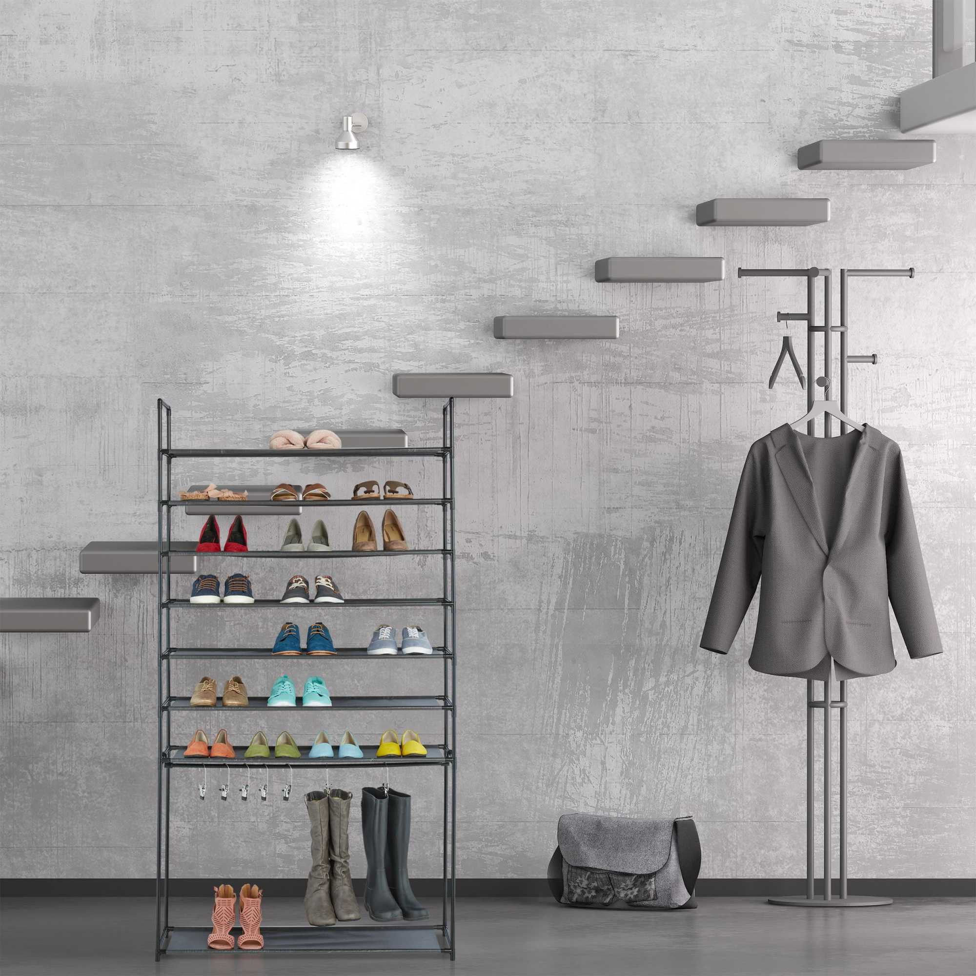 Schuhregal mit Stiefelfach