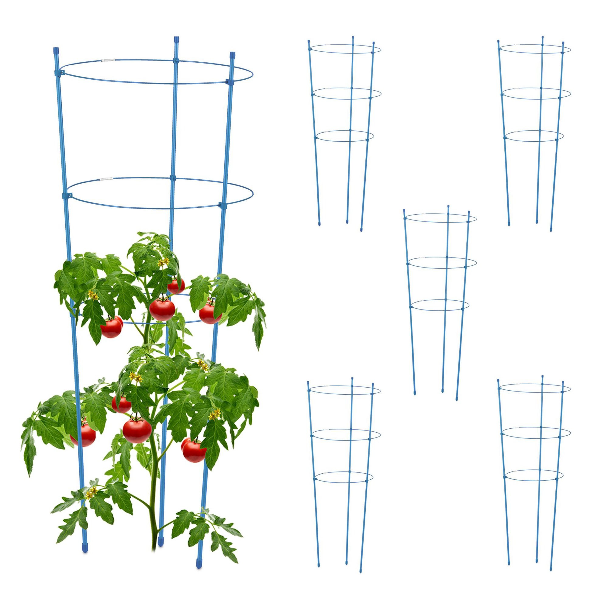 Supporto per piante 76 cm blu, set da 6