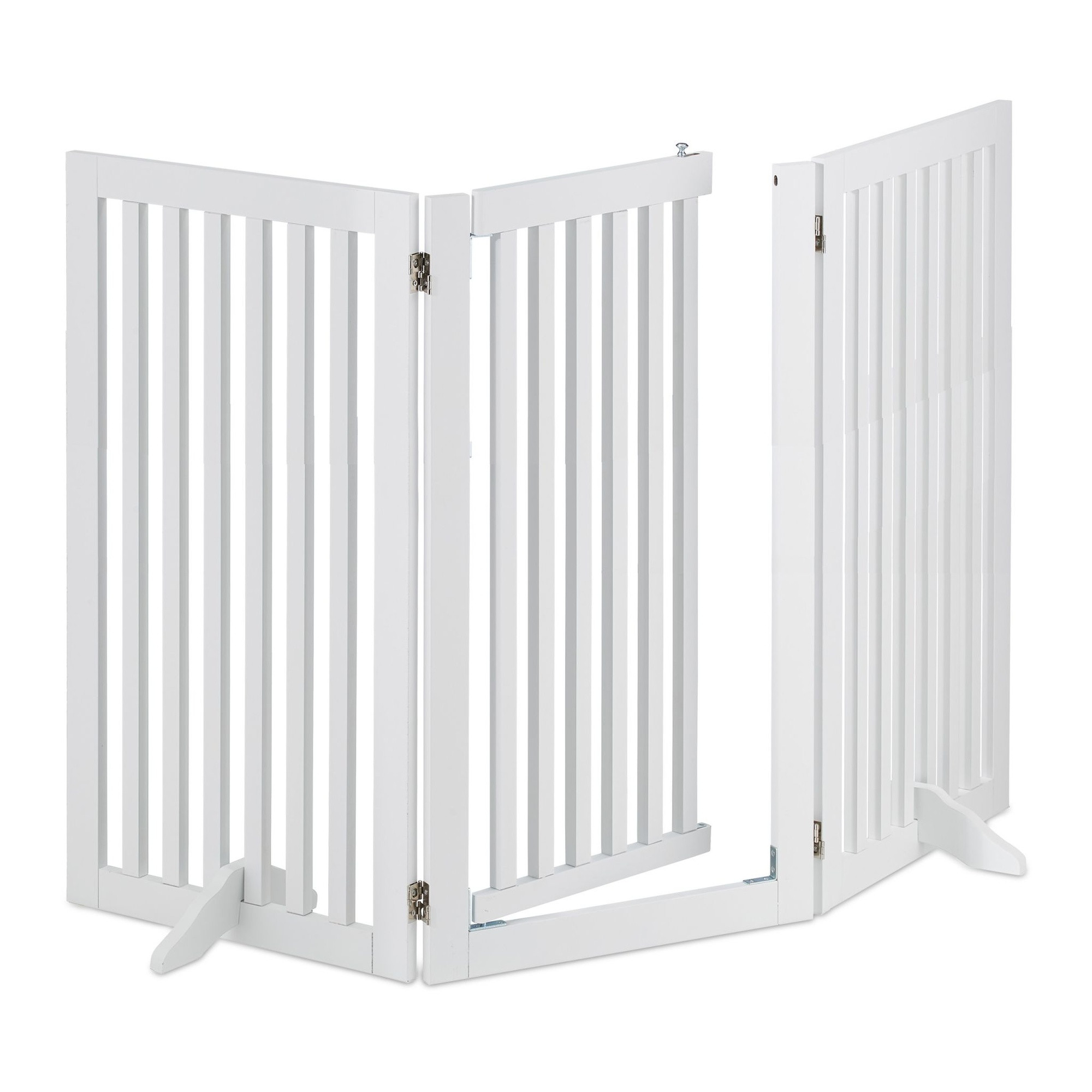 White security gate with door 92 cm