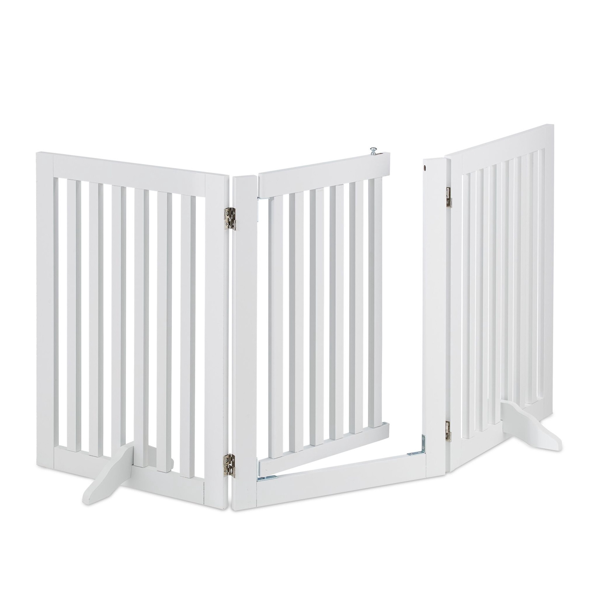 White security gate with door 70 cm