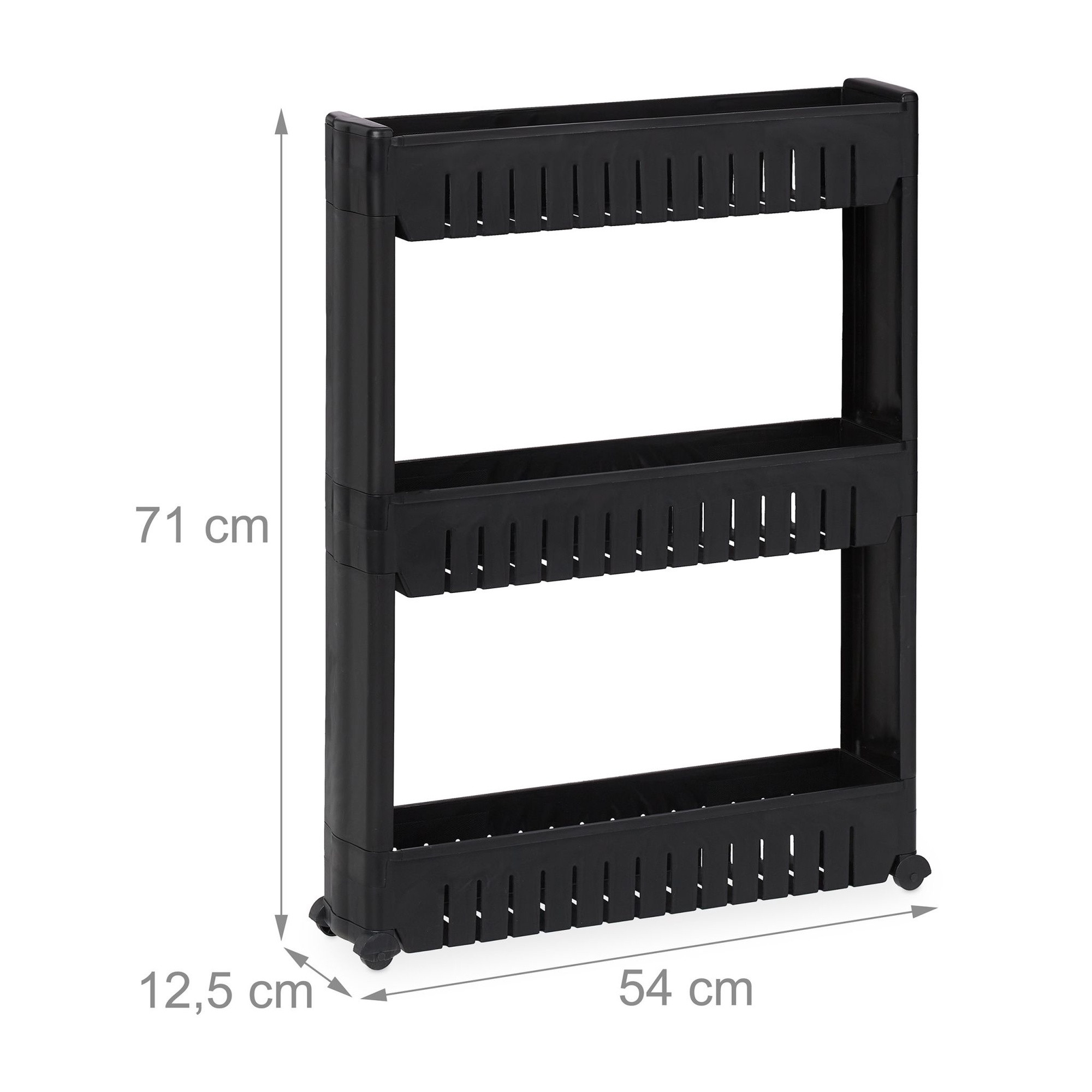 Carrello stretto con 3 ripiani