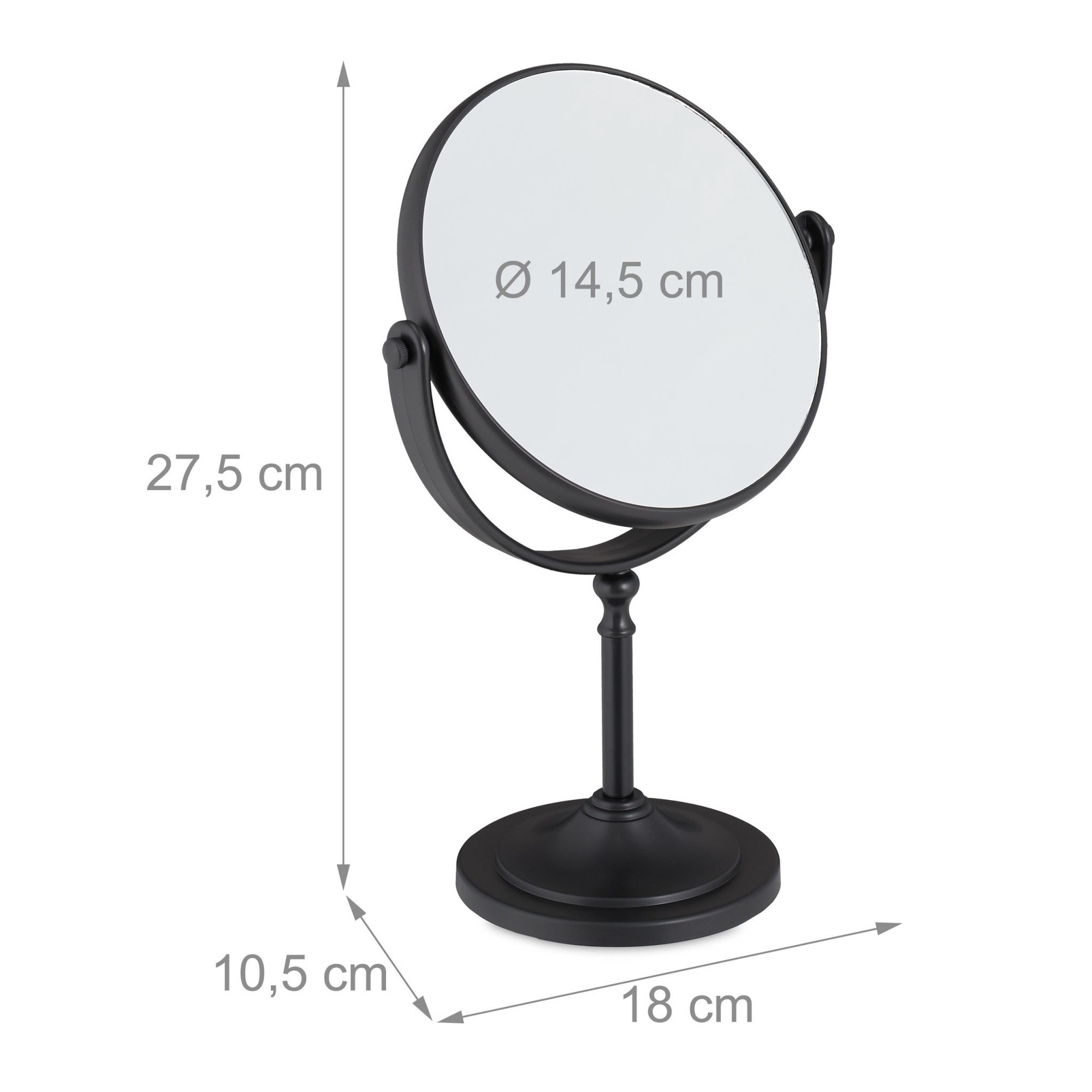 Specchio ingranditore nero