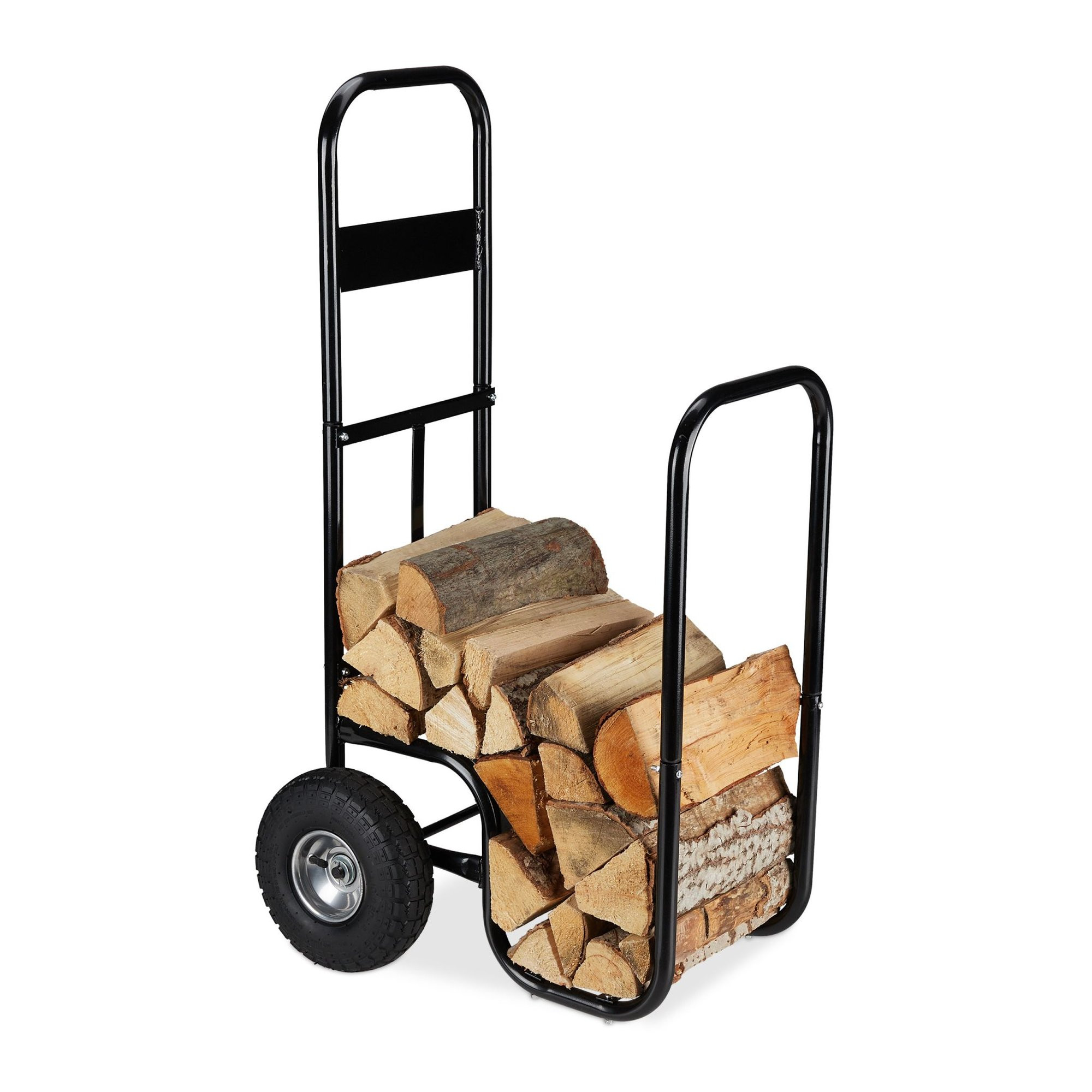 Carro de madera con ruedas.