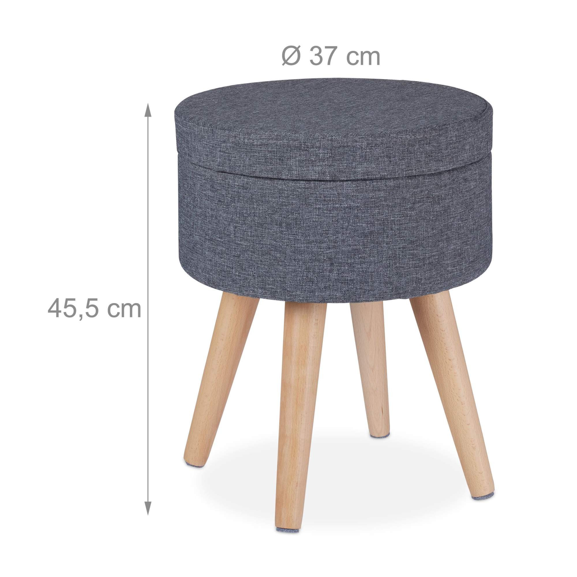 Runder Hocker mit Tischfunktion