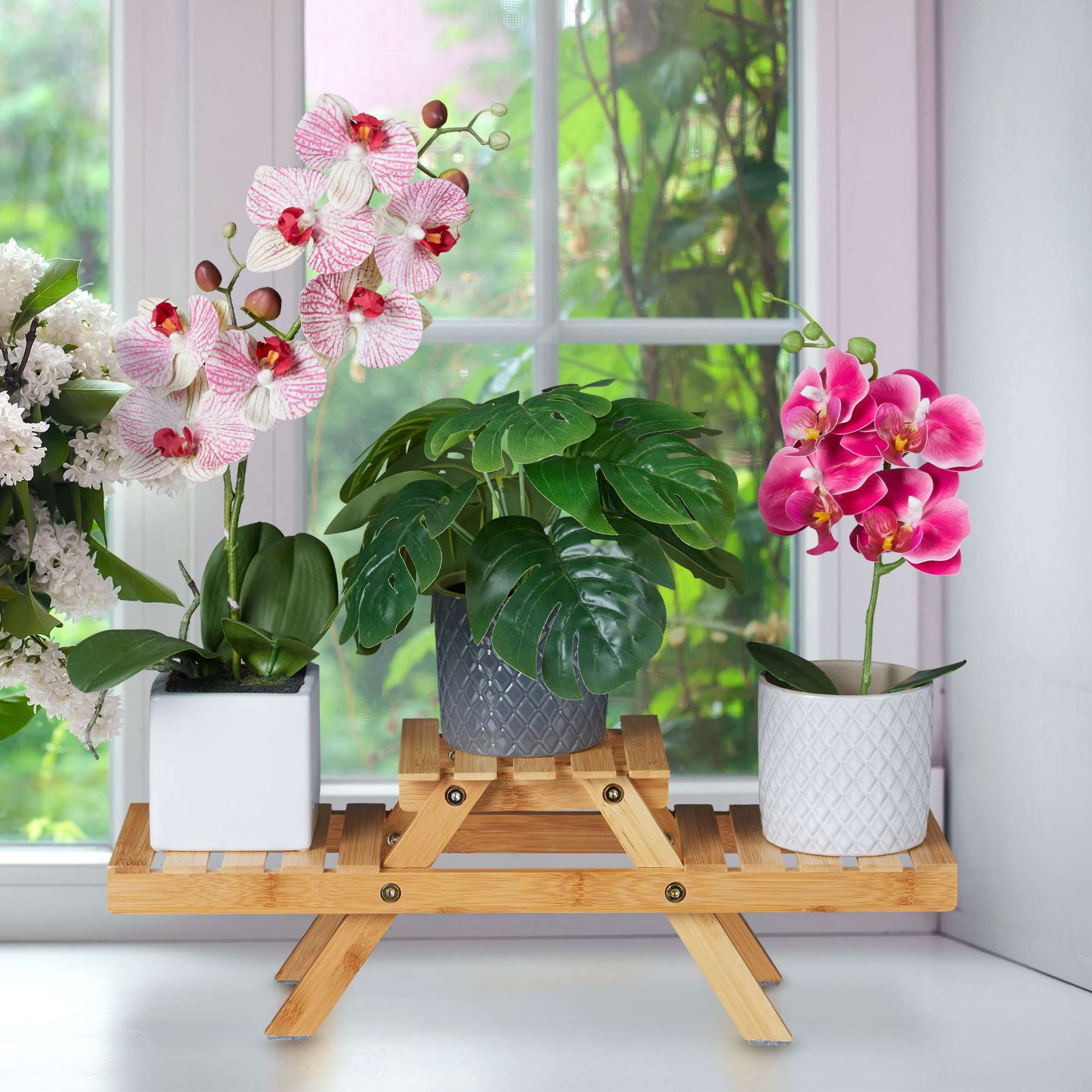 Blumenständer aus Bambus