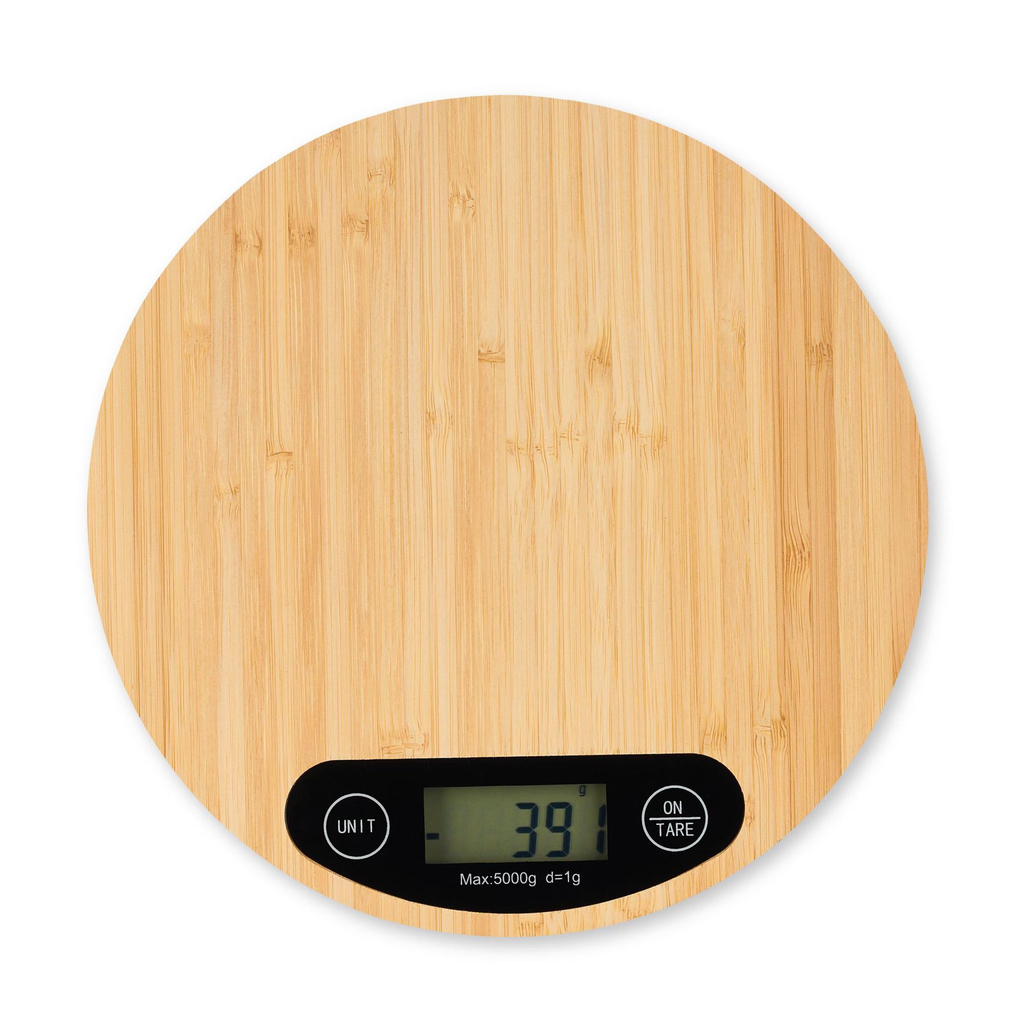 Digital kitchen scale in bamboo