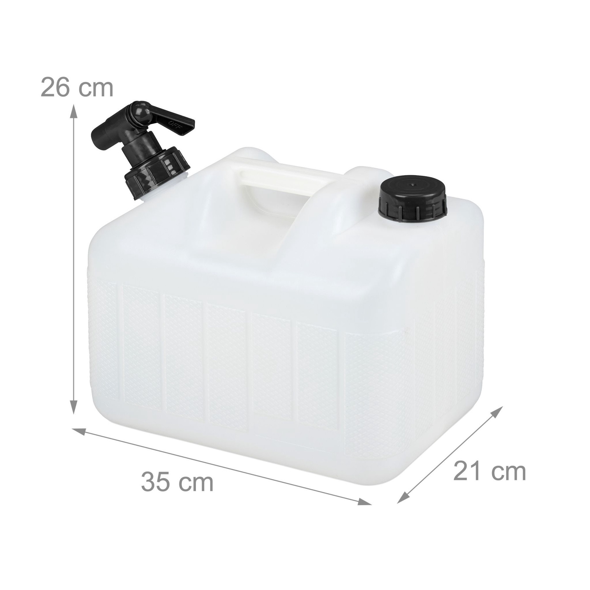 Wassertank mit Wasserhahn