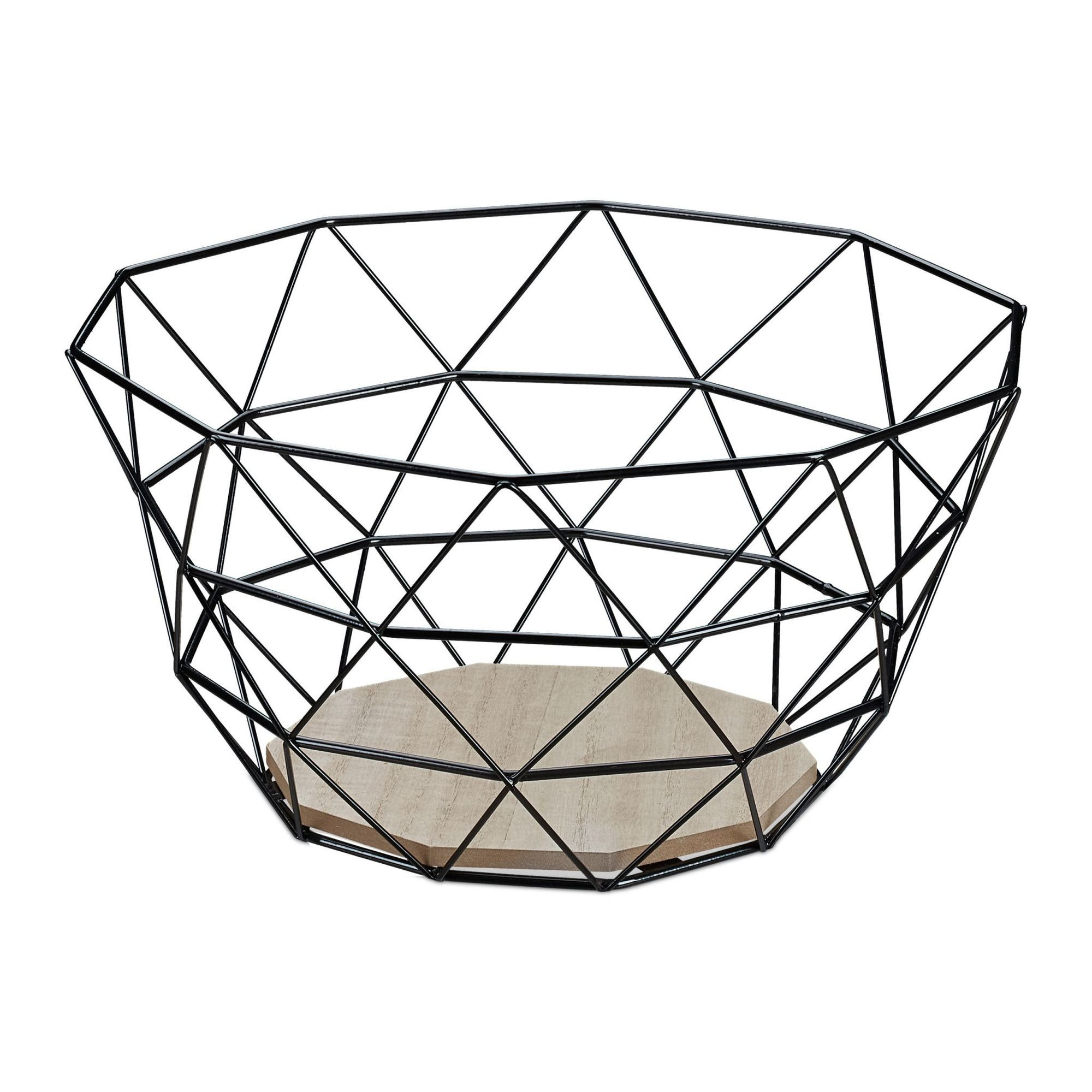 Cesta de frutas com design de treliça