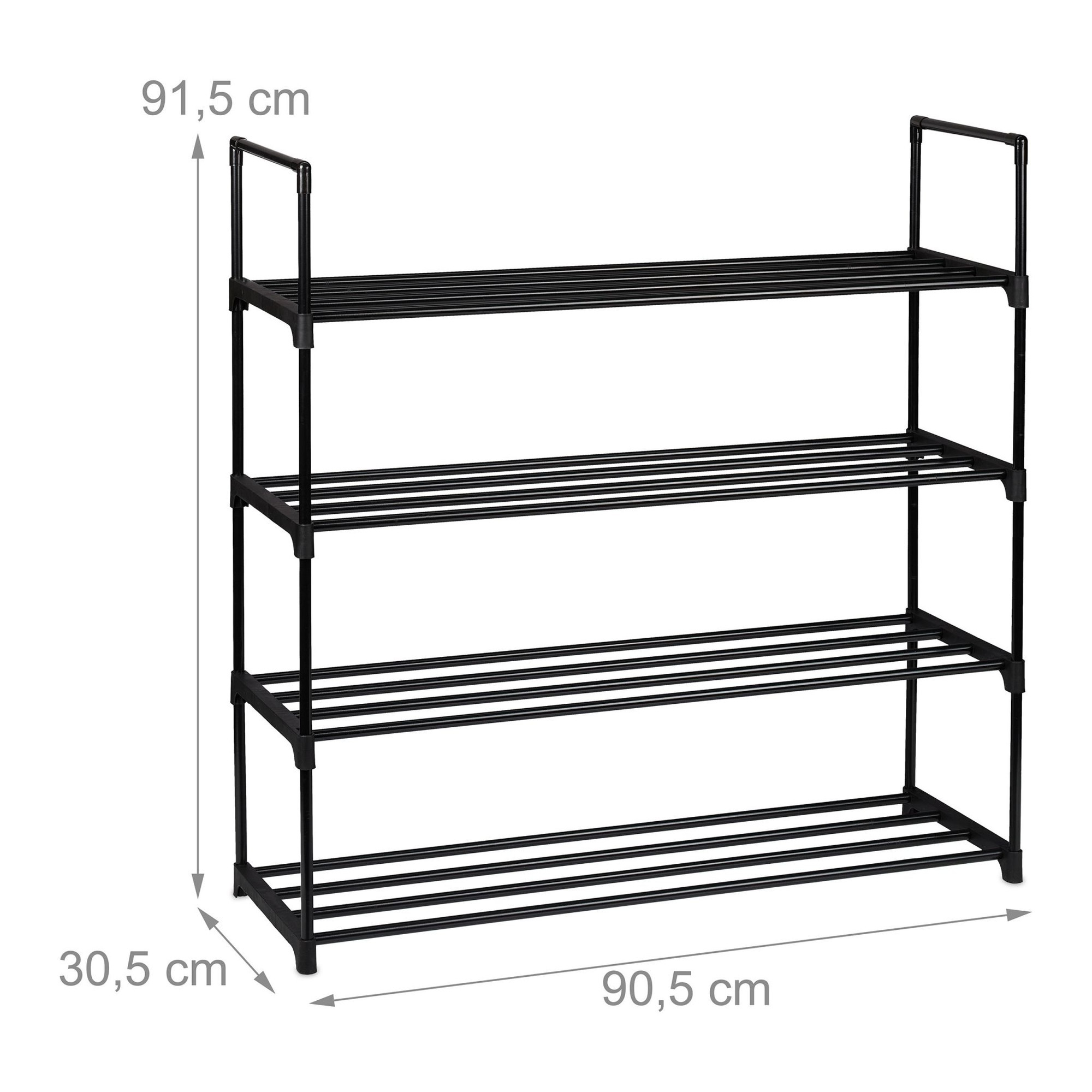 Zwarte schoenenplank