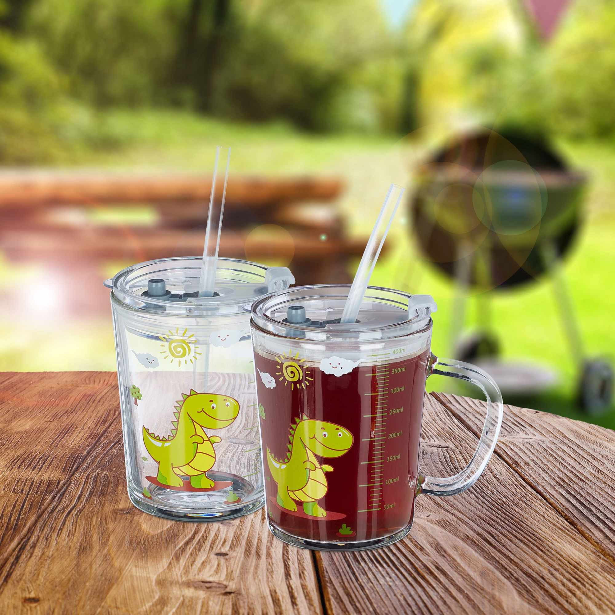 Bicchieri per bambini Dino Set di 2