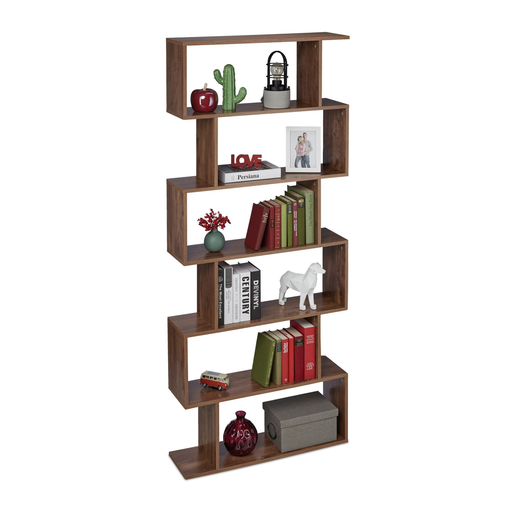Librería alta marrón