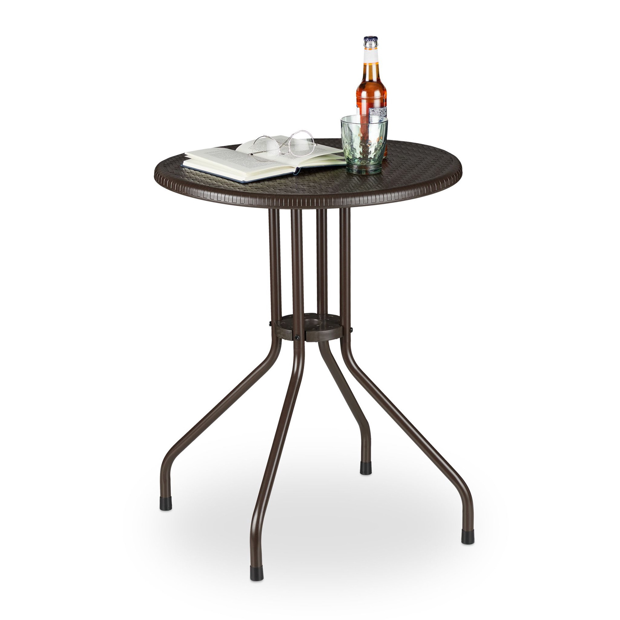 Gartentisch rund braun