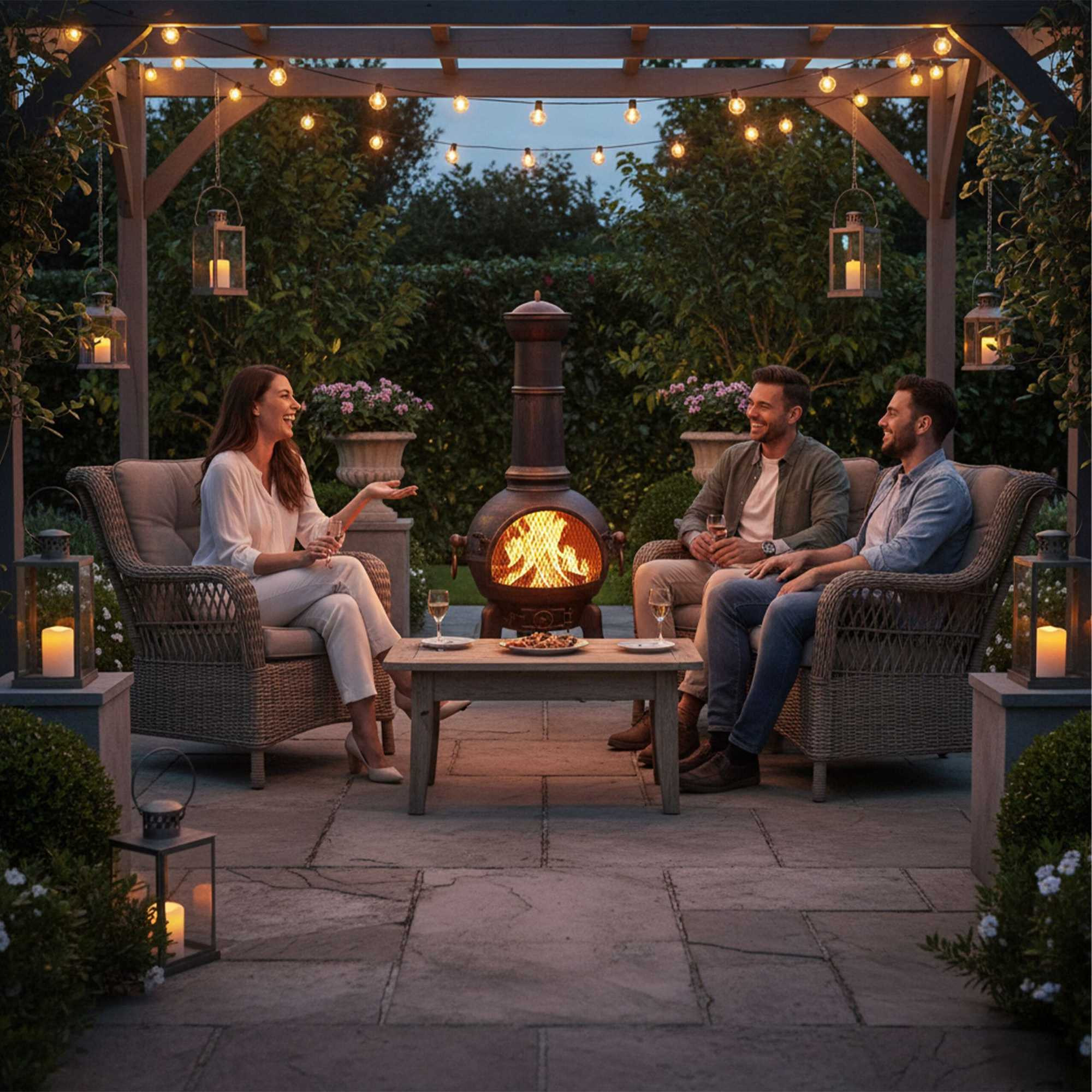 Gran chimenea al aire libre