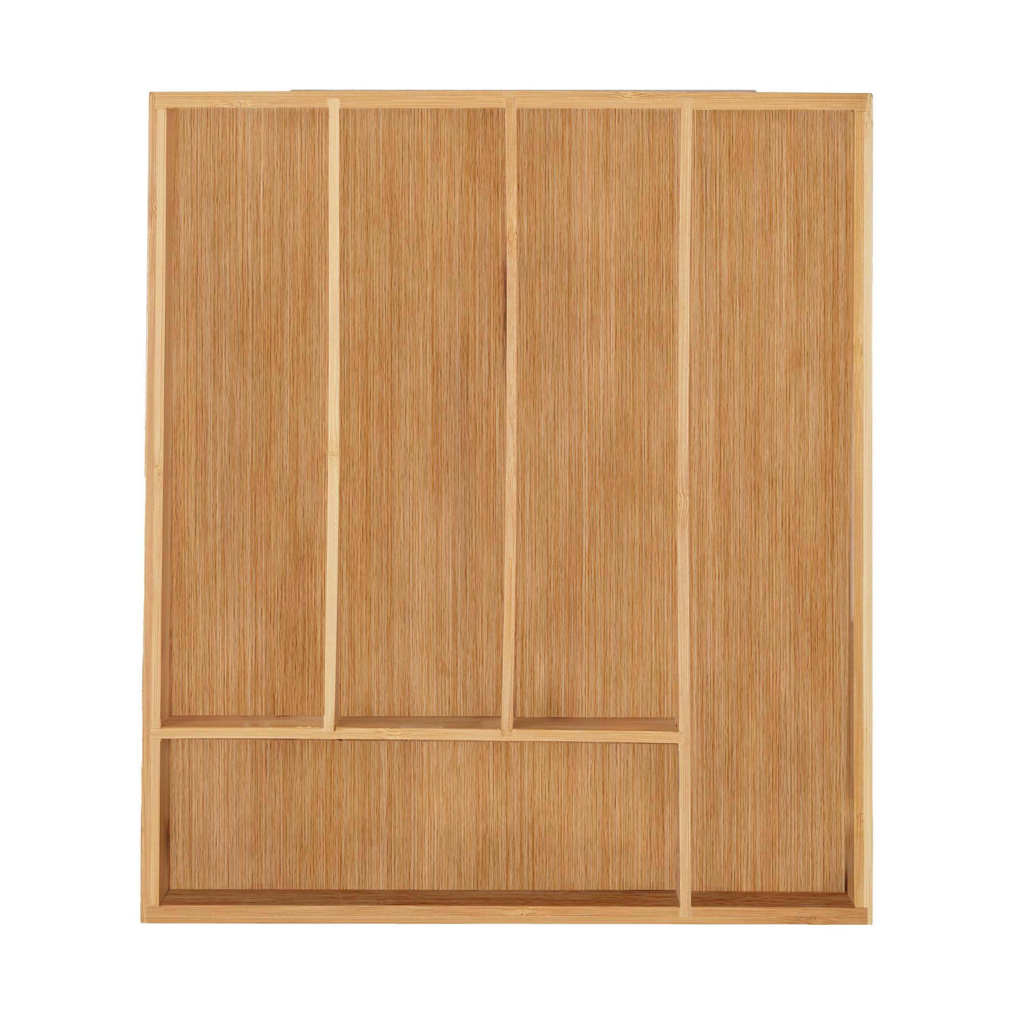 Caixa de talheres bambu 5 compartimentos