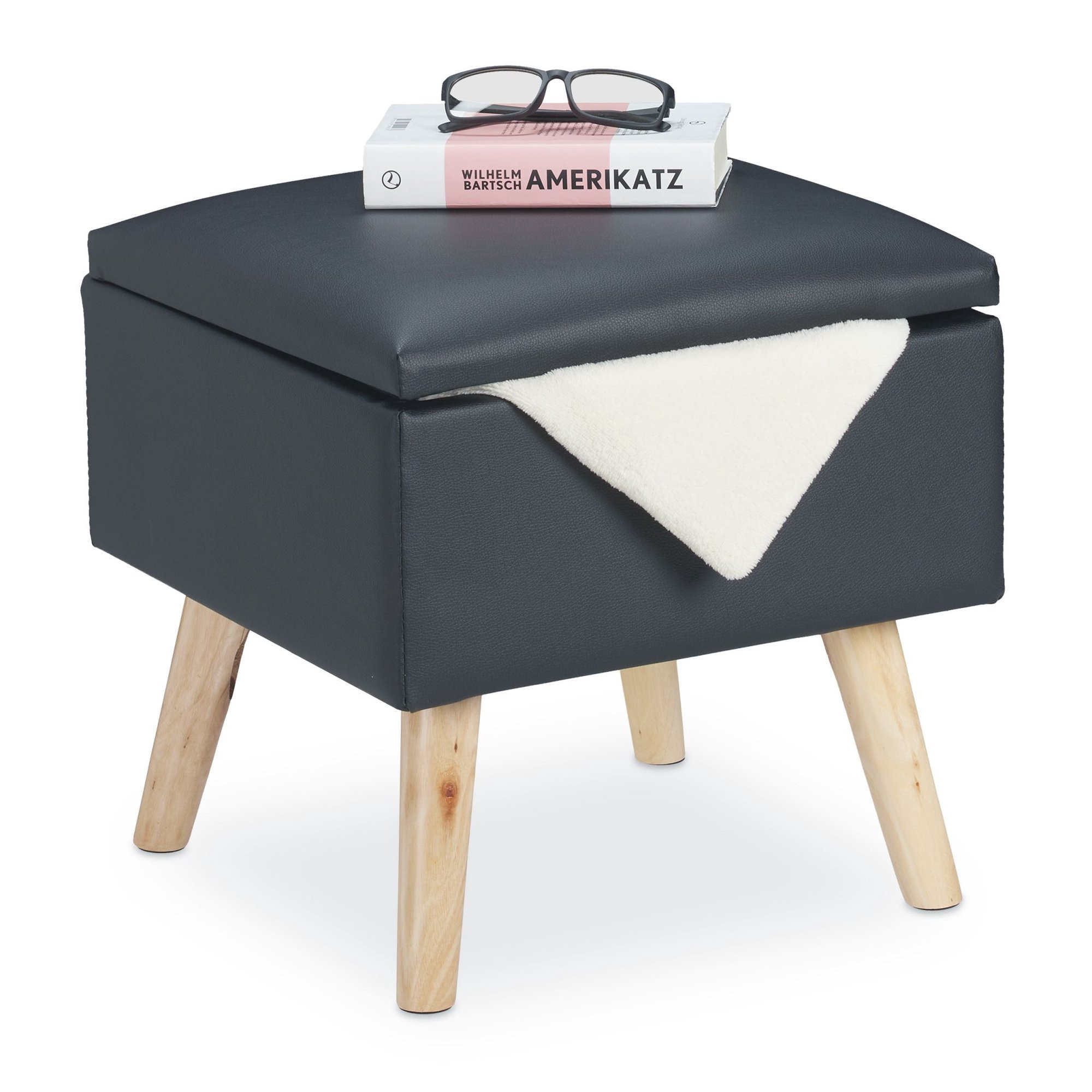 Hocker mit Stauraum Kunstleder