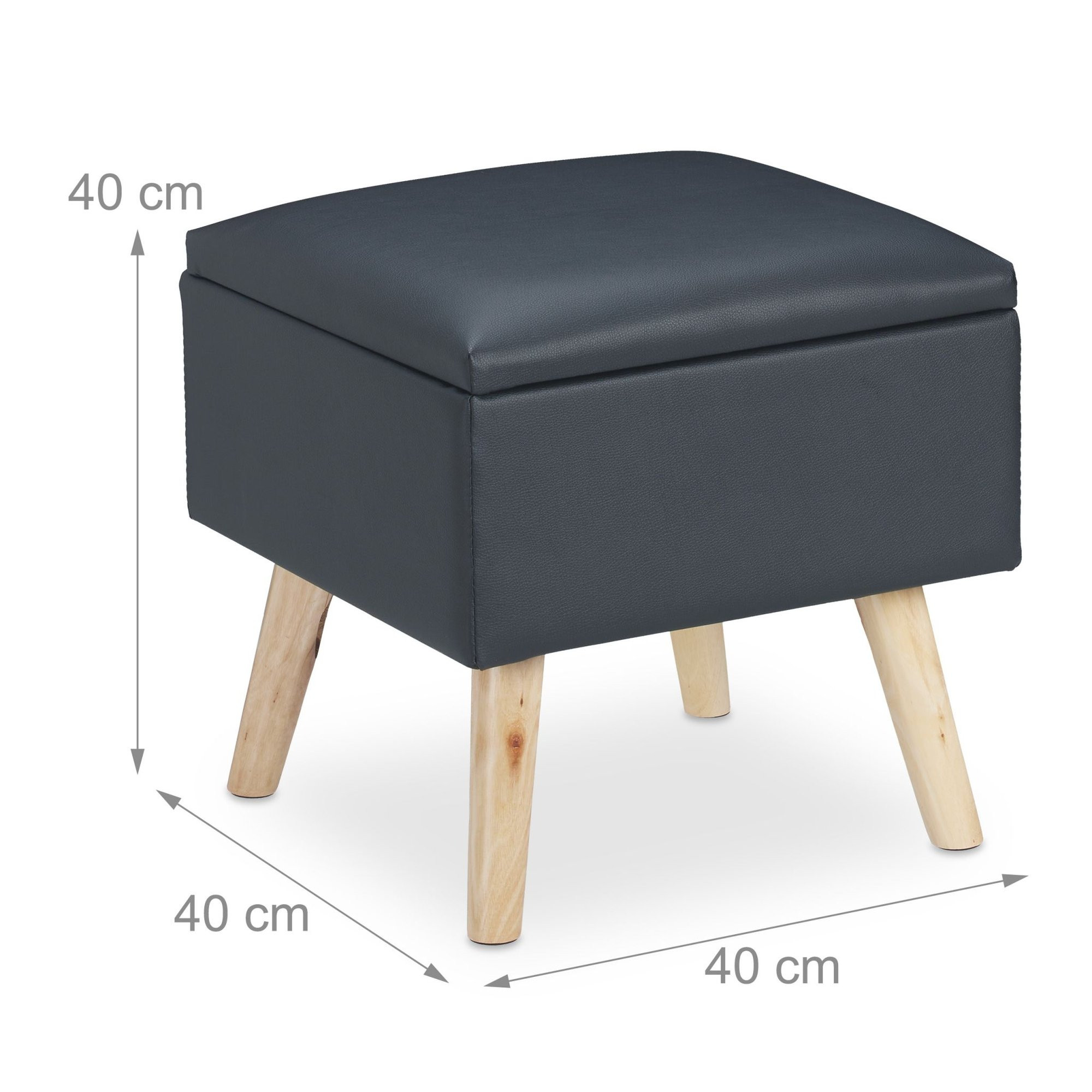 Hocker mit Stauraum Kunstleder