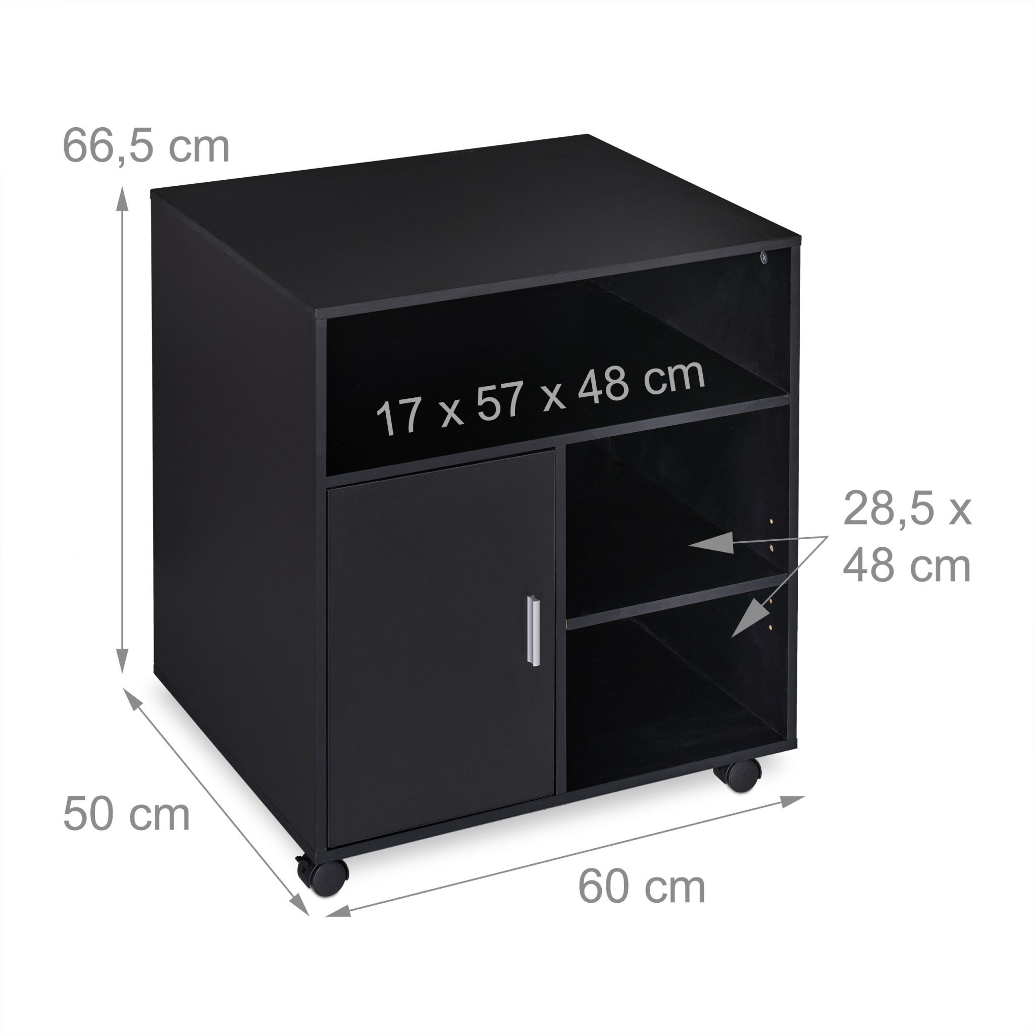 Rolling case with 5 compartments