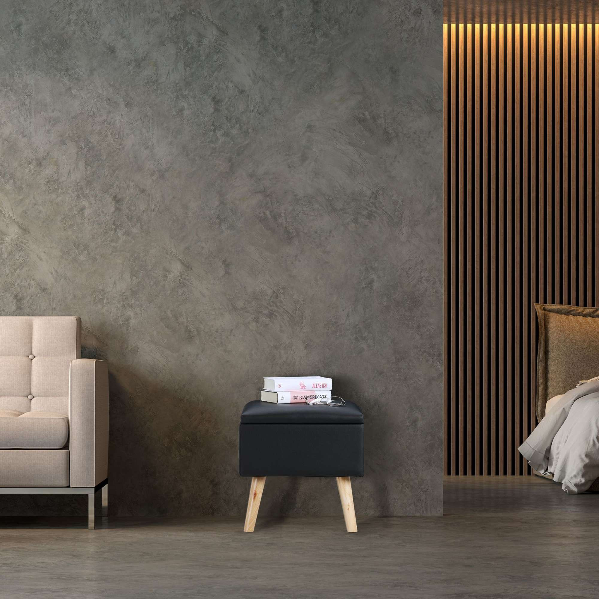 Hocker mit Stauraum Kunstleder