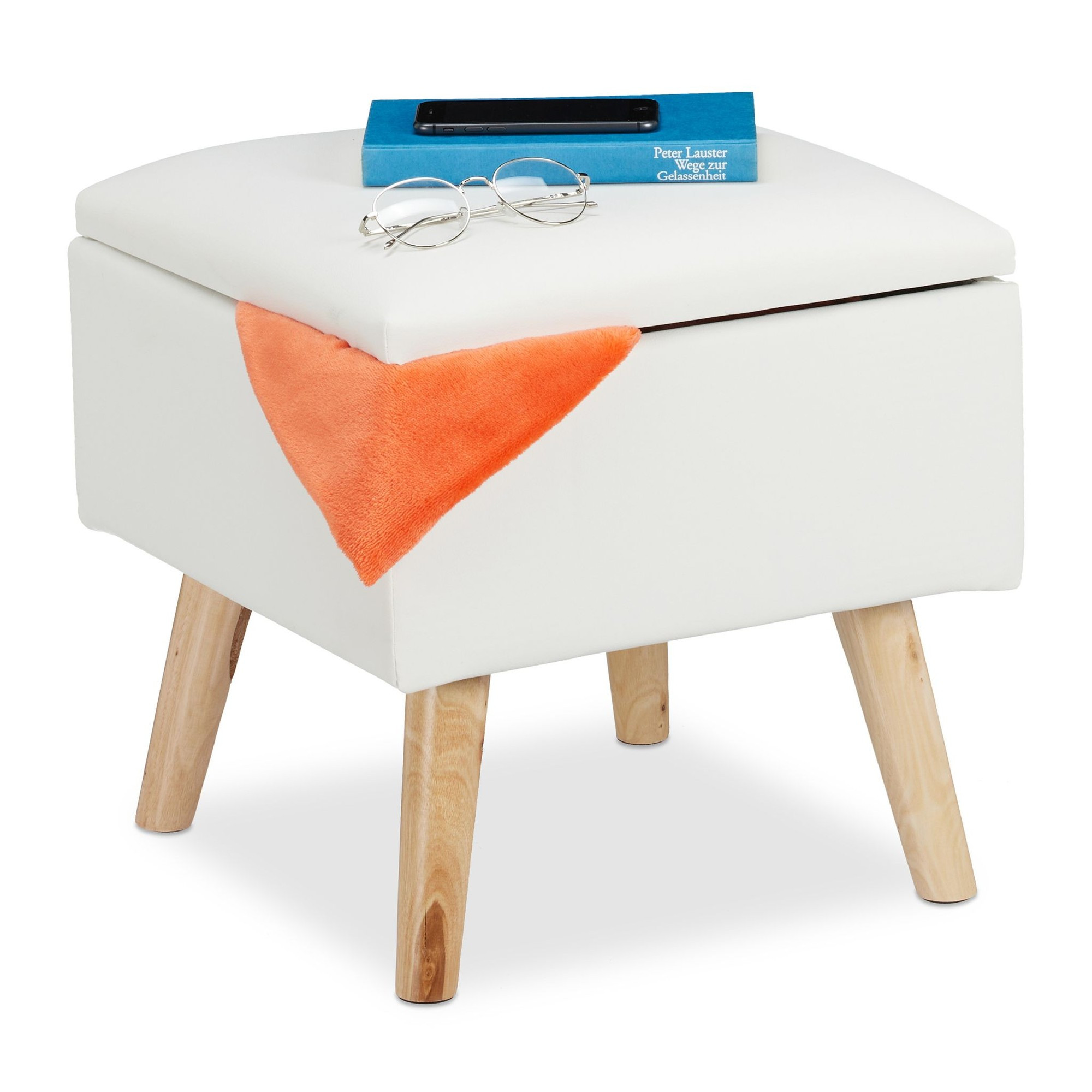 Hocker mit Stauraum Kunstleder