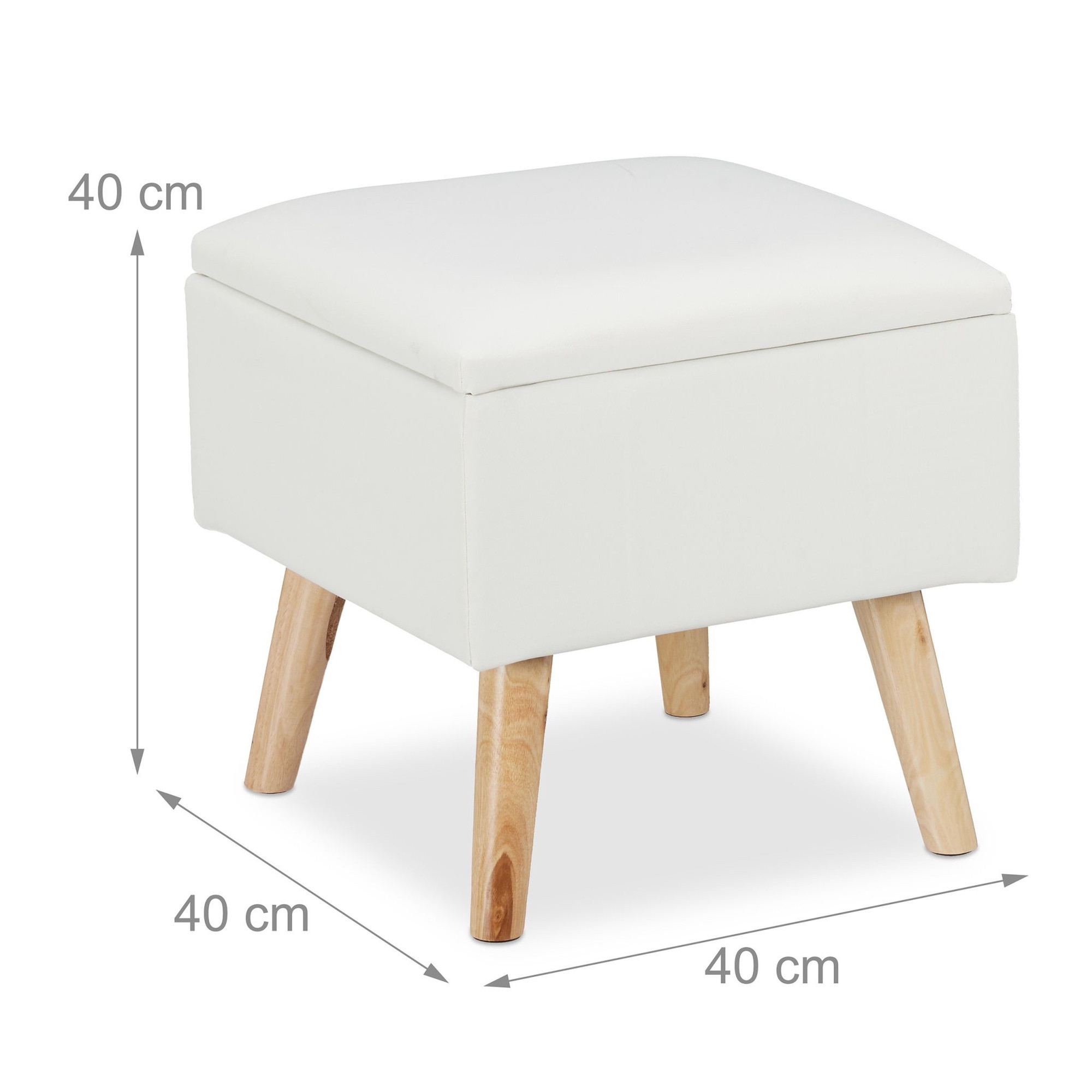 Hocker mit Stauraum Kunstleder