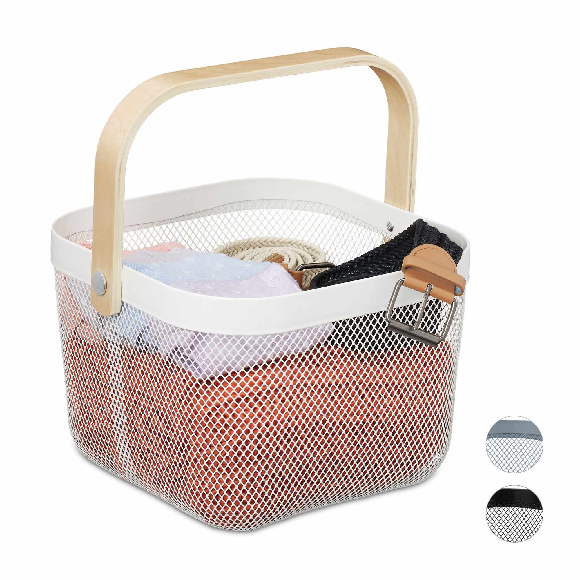 Panier de rangement avec poignée