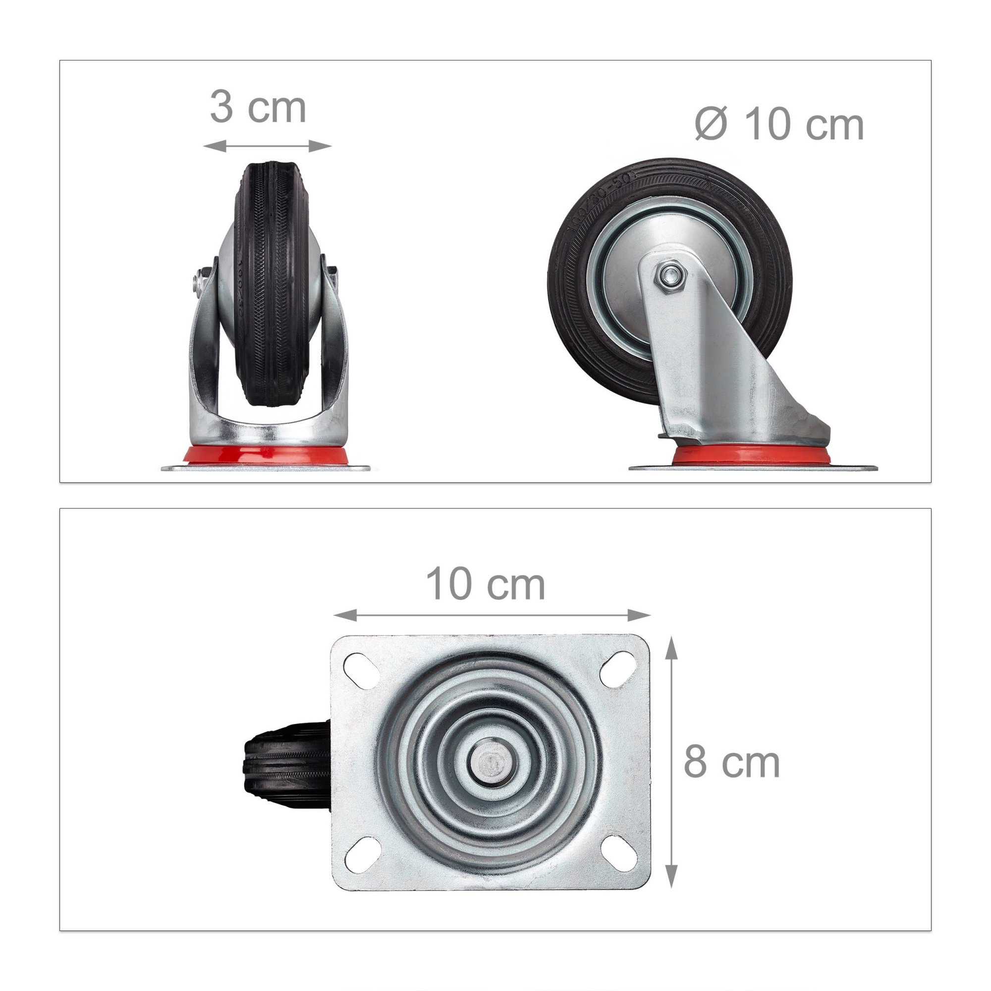 Ruote robuste, 4 pz