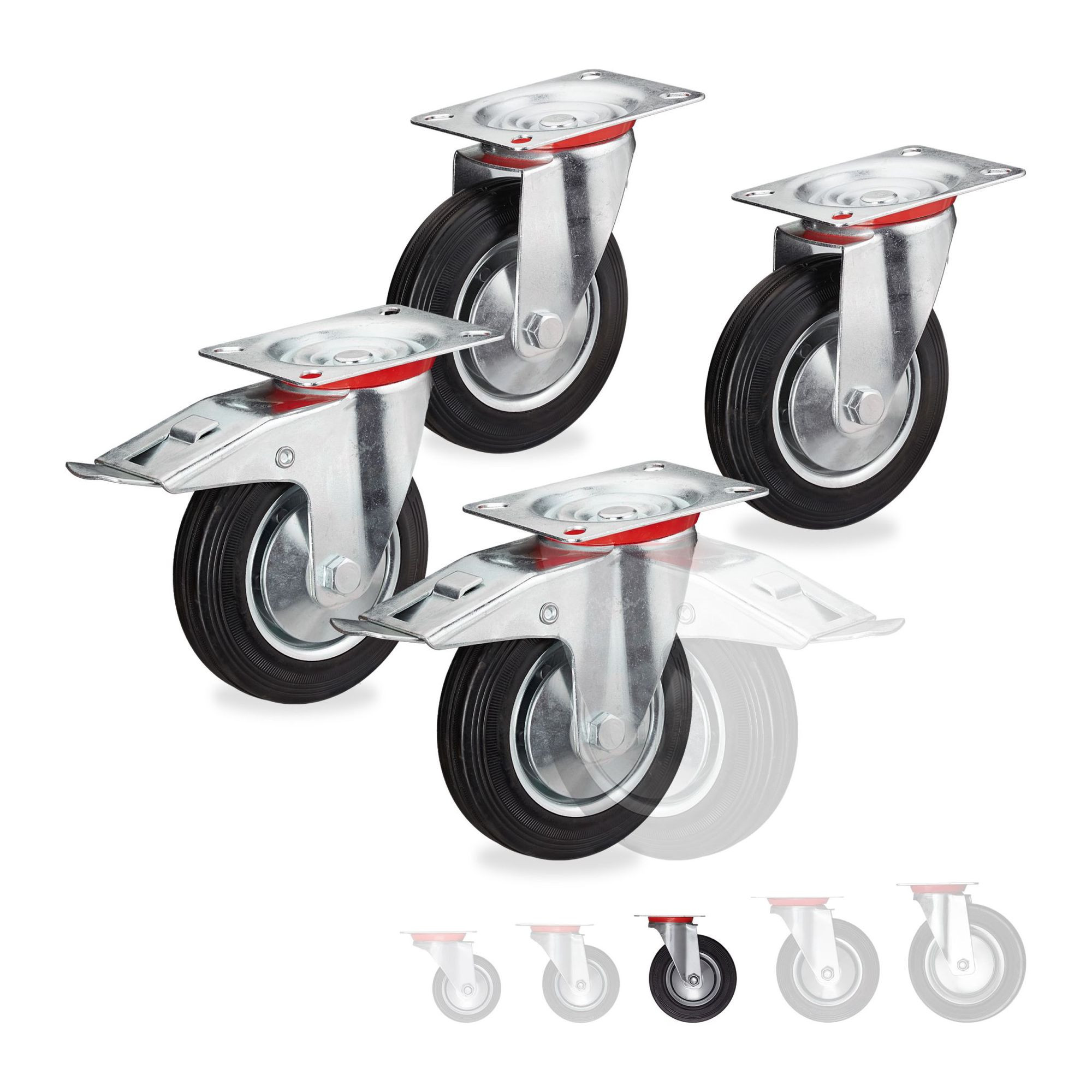 Ruote robuste, 4 pz