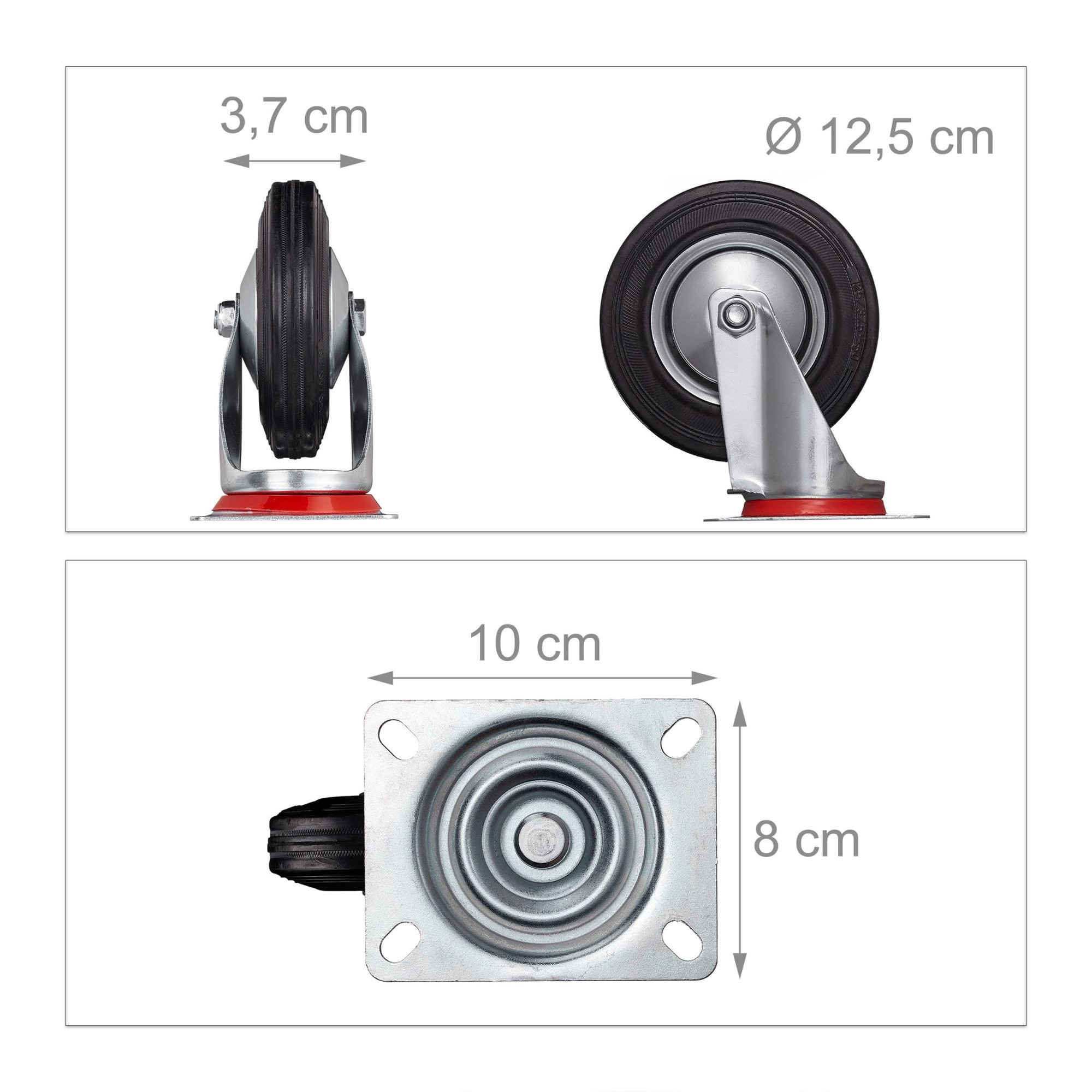 Ruote robuste, 4 pz