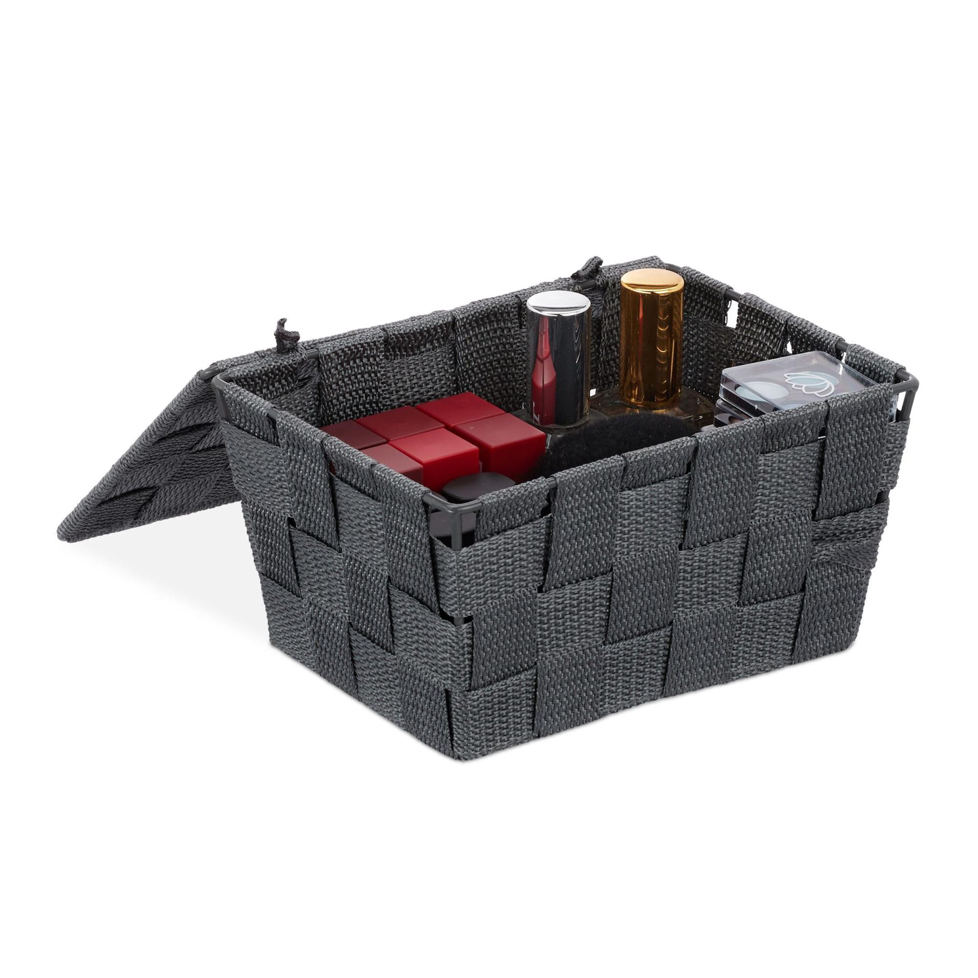 Panier de rangement avec couvercle